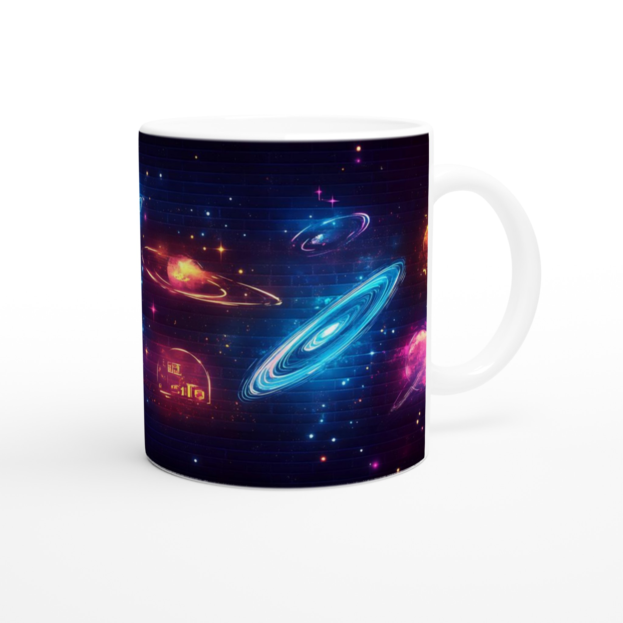 Neon Galaxy Keramisk Mugg - Rymdinspirerad Design i Klara Färger (11 oz) 9 003435e3-950e-4e6f-8612-a2c1336de738