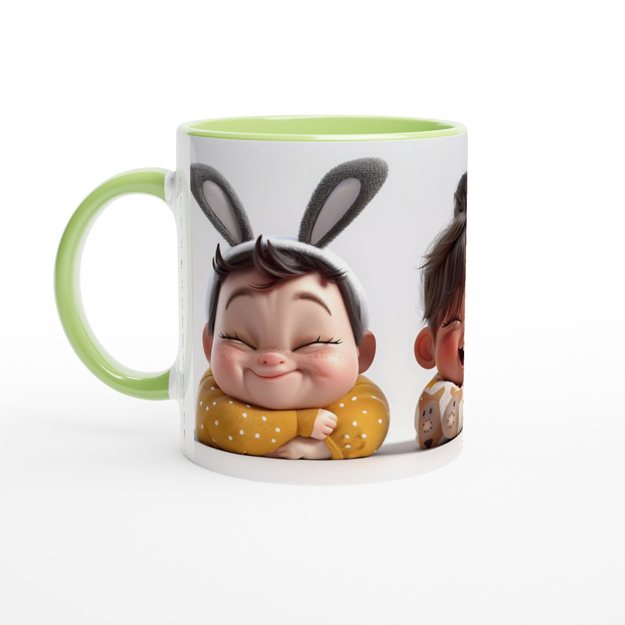 Kawaii Glädje: 11oz Keramisk Mugg med bedårande "Happy Kids"-motiv – Välj din favoritfärg! 7 00484fc5-577a-40b8-8fc0-5c76f691714b