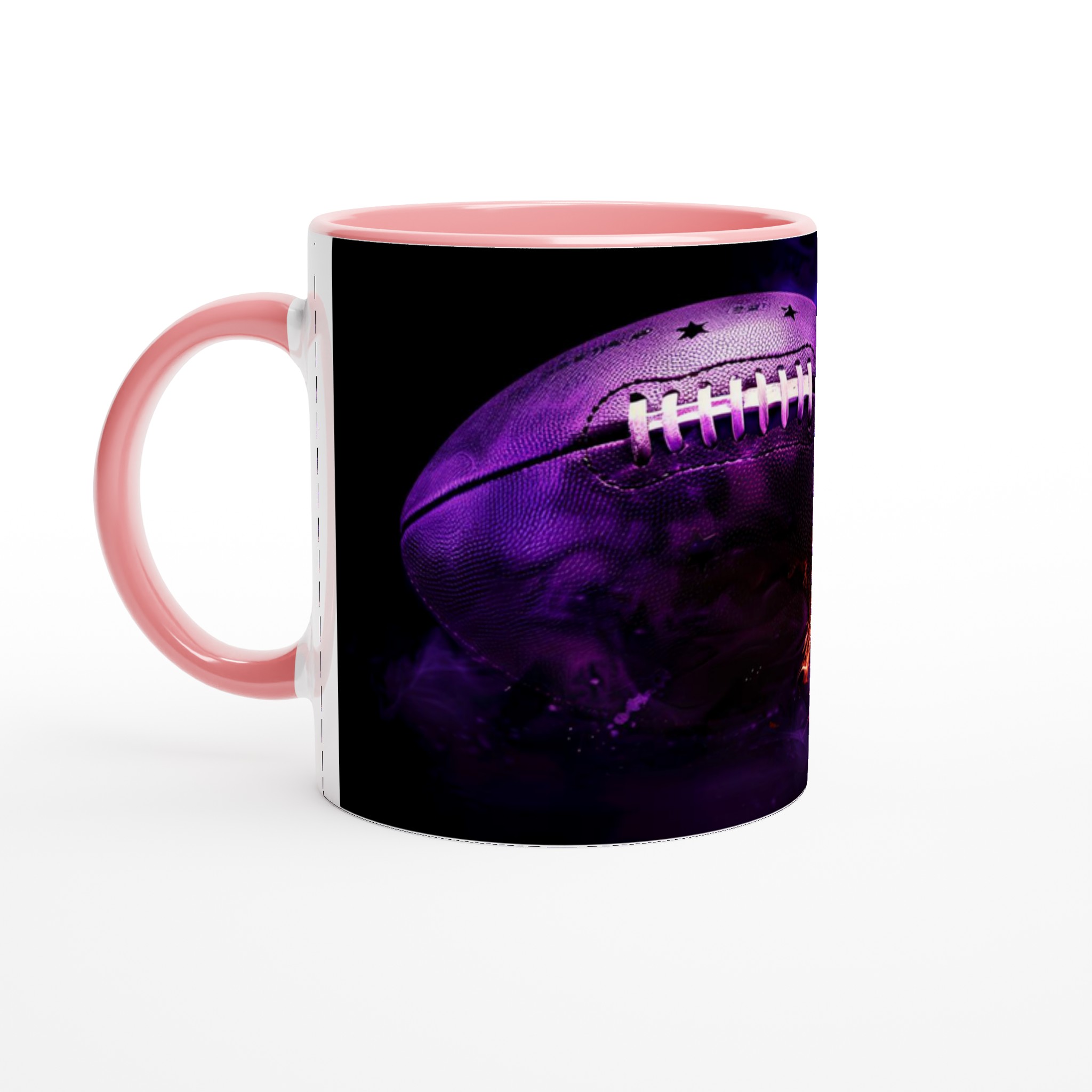 Explosiv Amerikansk Fotboll Mugg – Levande Lila Eld & Actionfylld Design, 11oz Keramisk Mugg 6 005c5868-3a34-458a-9d5e-9ea426ac7266