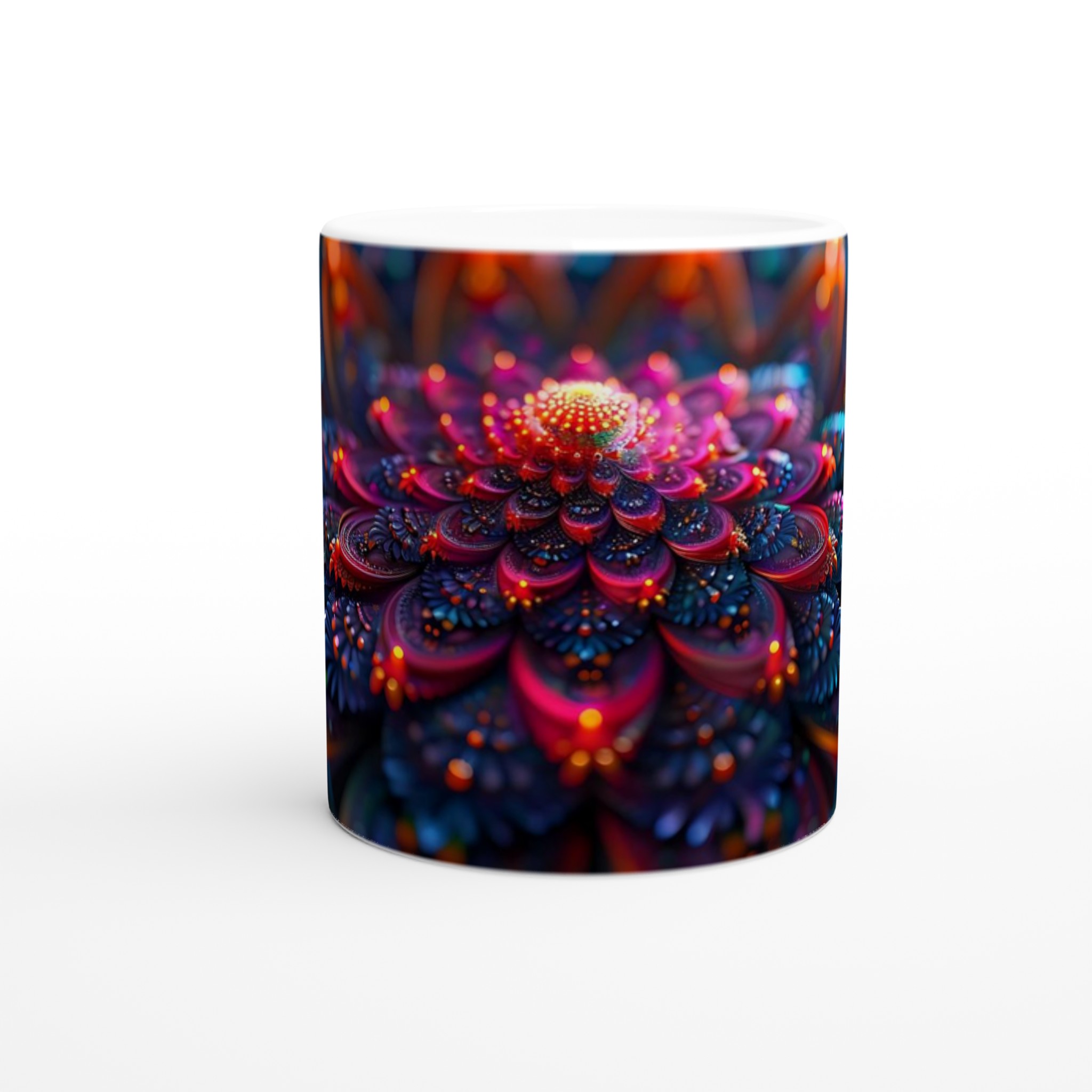 Kosmisk Blomsterdröm – 11oz Keramikmugg med Bländande Design i Valfri Färg 8 0085c956-f823-45b1-8a80-13469c51ec05