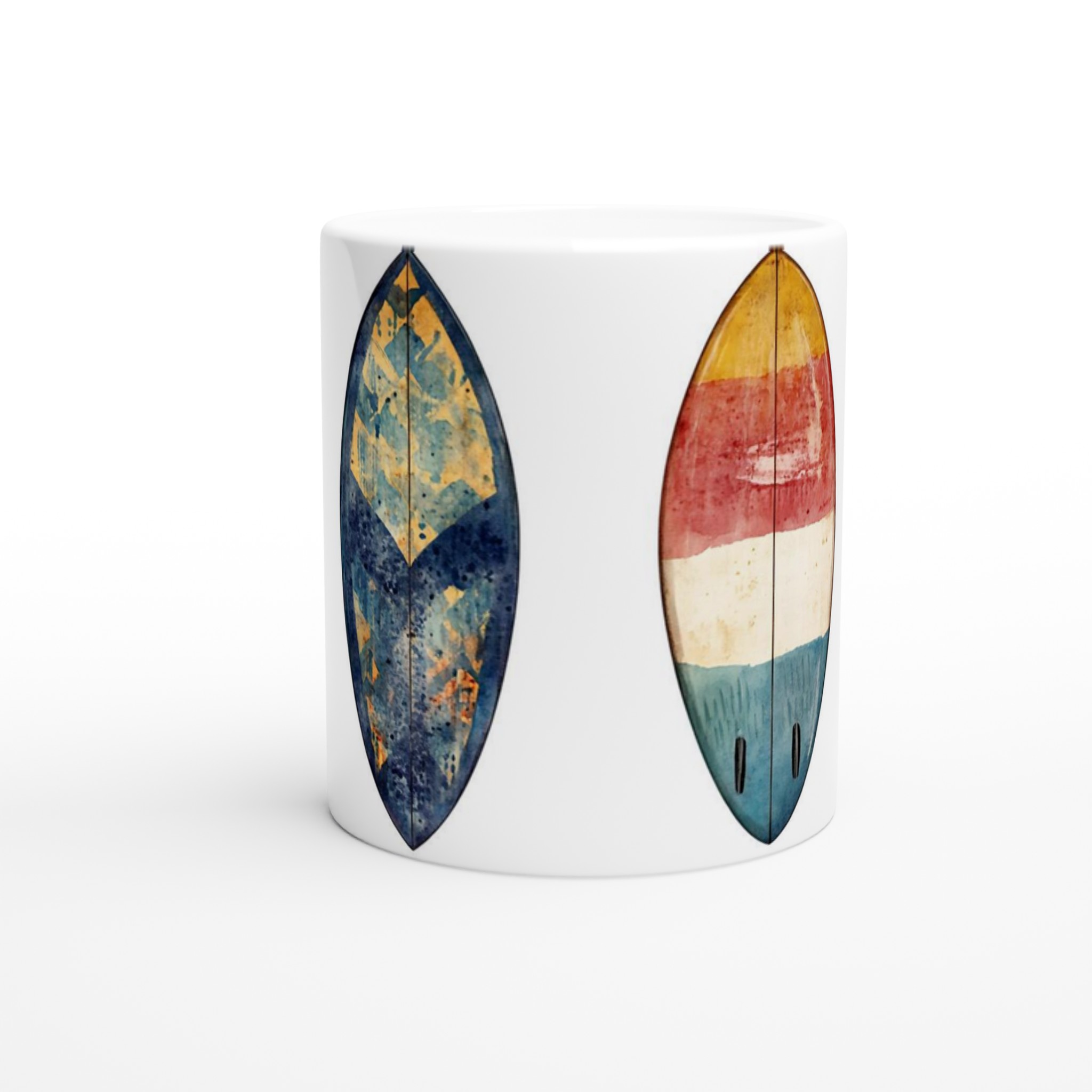 Vågig Akvarell Surfbräda Mugg – 11oz Keramisk Kaffemugg med Strandvibe, Välj Färg! 8 0087137f-c1e8-4070-9cdd-54a92b43f889