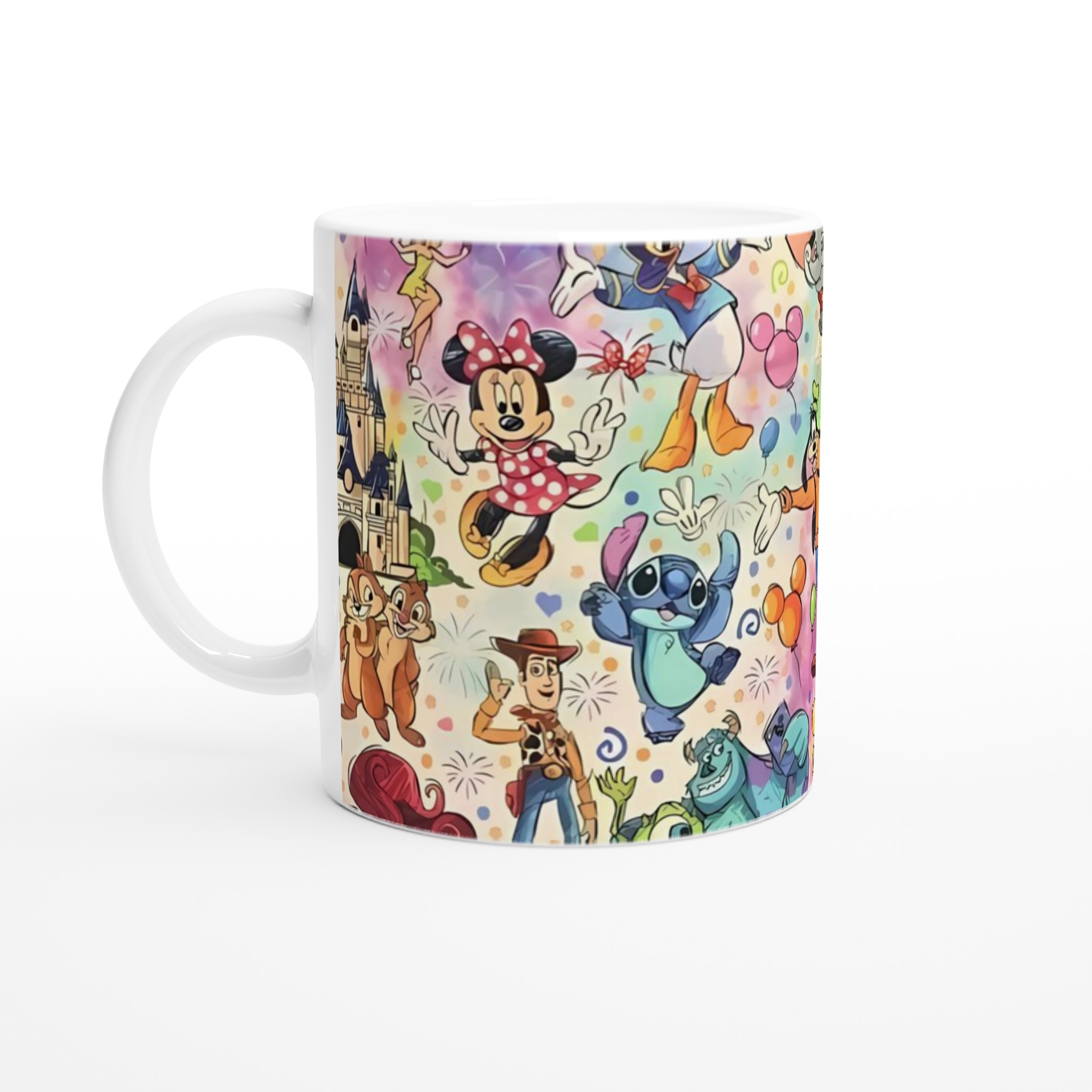 Vit 11oz keramisk mugg med lekfulla Disney-ikoner i livfulla färger 1 008a2bfc-7d4e-4338-9292-a03f23325669