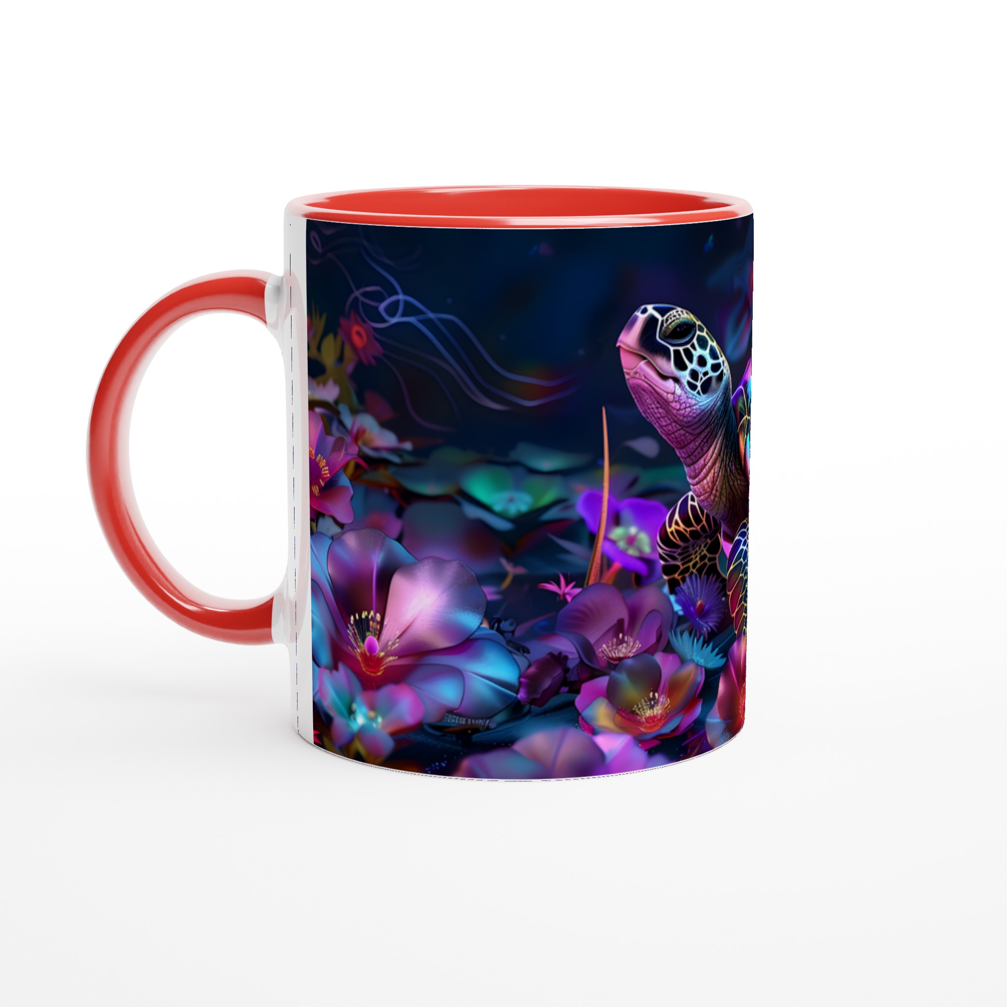 Neon Turtle Dream 11oz Keramikmugg – Färgstark Konst för Din Fikastund i Sju Nyanser 5 0096c180-52f1-4fd1-9775-81594e163681