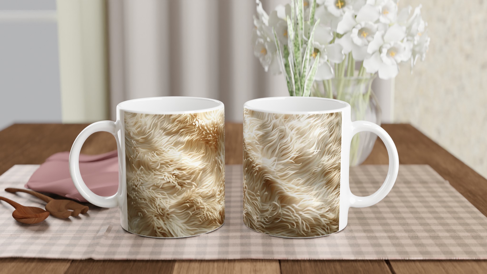 Abstrakt Grädde Textur Keramisk Mugg - Din 11oz Favorit i Flera Färger 10 0099d765-c099-4a96-a967-a6fb141cd956