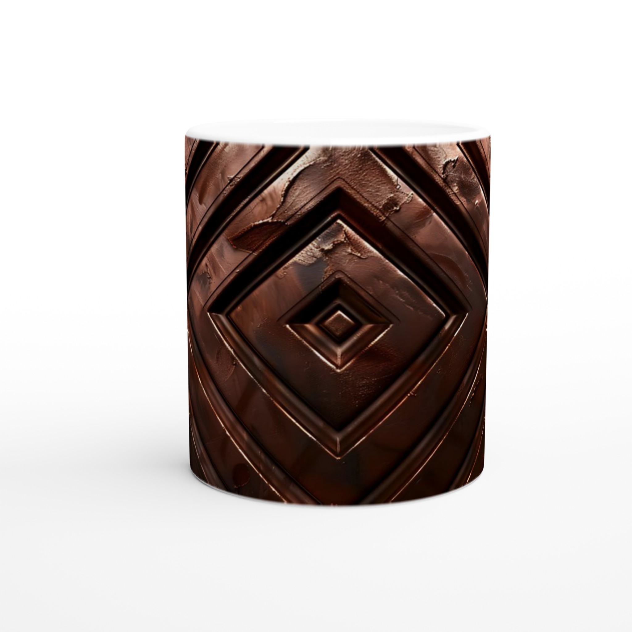 Lyxig Brun Geometrisk 11oz Keramisk Mugg – Välj bland 7 Eleganta Färger 9 009c4e64-87de-4a3e-a09d-d48fc4689b80