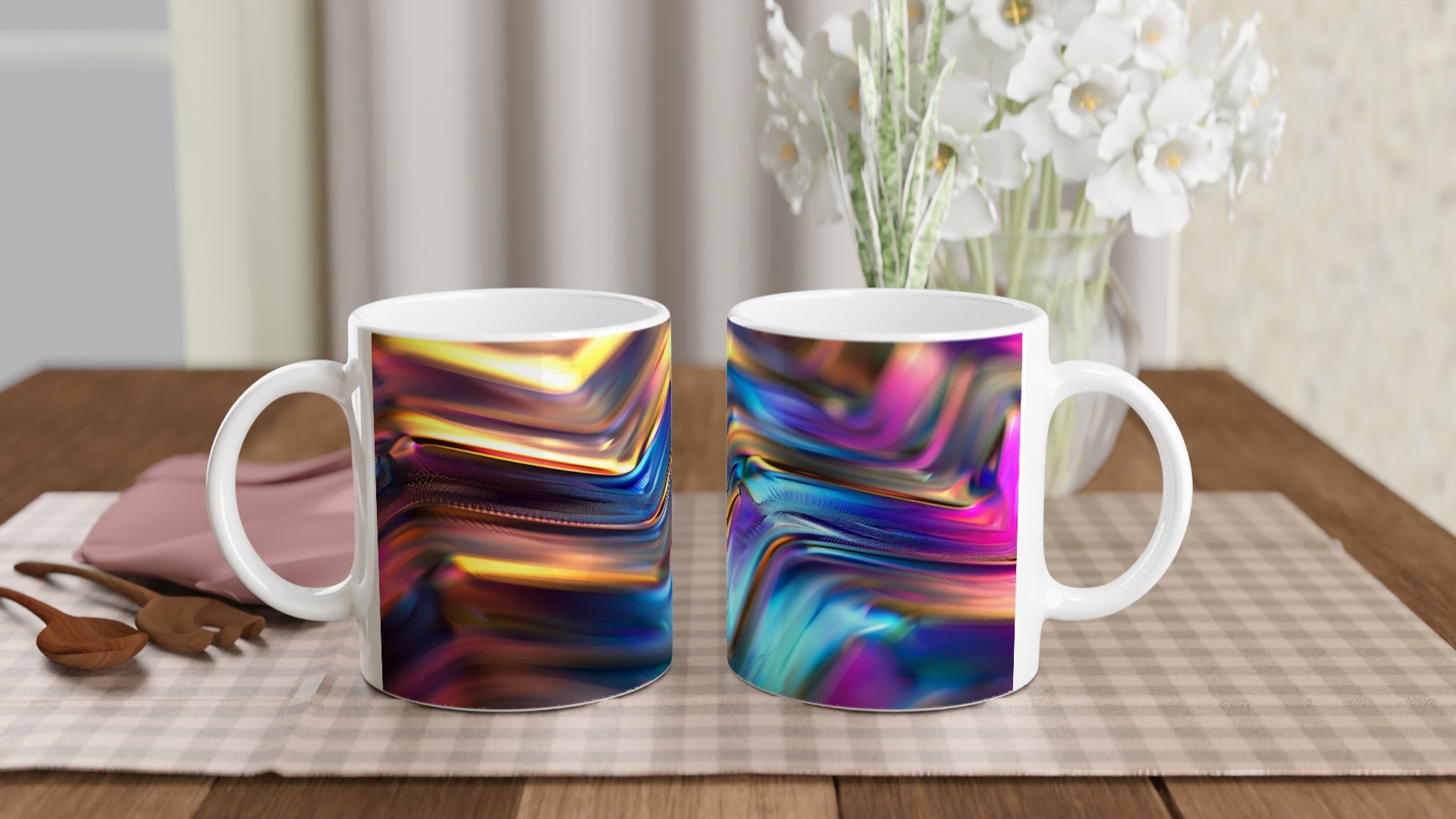 Abstrakt Holografisk 11oz Keramisk Mugg – Vibrerande Färger för en Magisk Kaffestund 10 00b3f491-4fce-4657-a263-898a5550484d