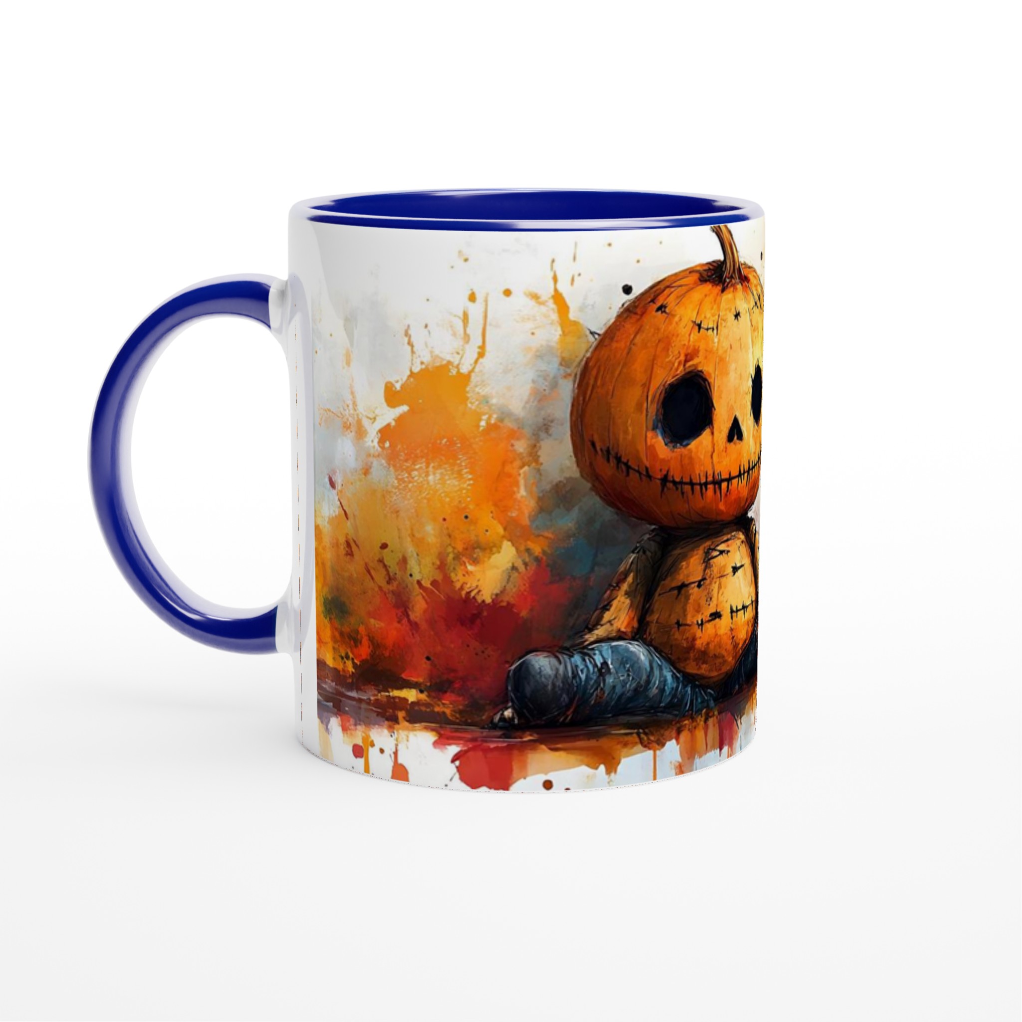 Unik Halloween Pumpa Mugg - Konstnärlig Akvarell Stil 11oz Keramikmugg i Valfri Färg 2 00c5e801-e258-4837-8f11-97188d104efc