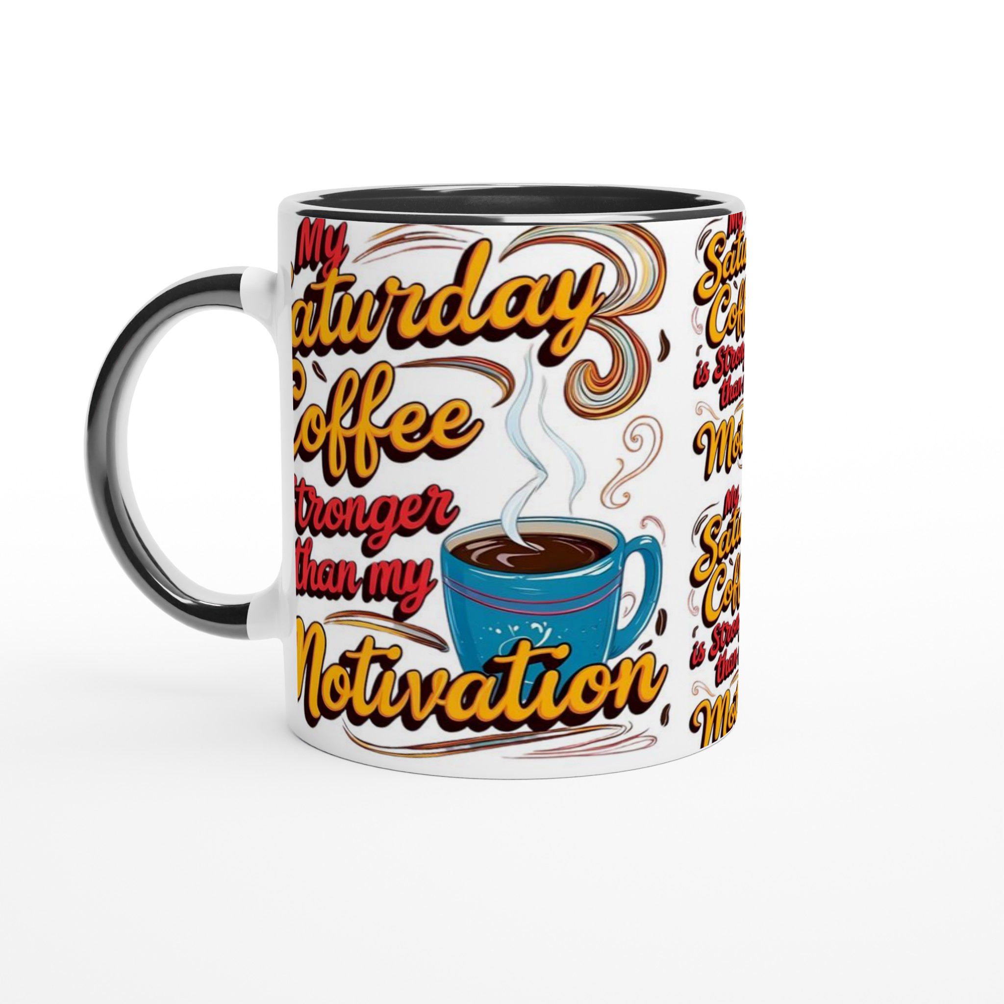 My Saturday Coffee 11oz Ceramic Mug – Bold Typography & Vibrant Blue Cup Design 4 012ca75b-a398-4d54-b317-c43f7f145aa5