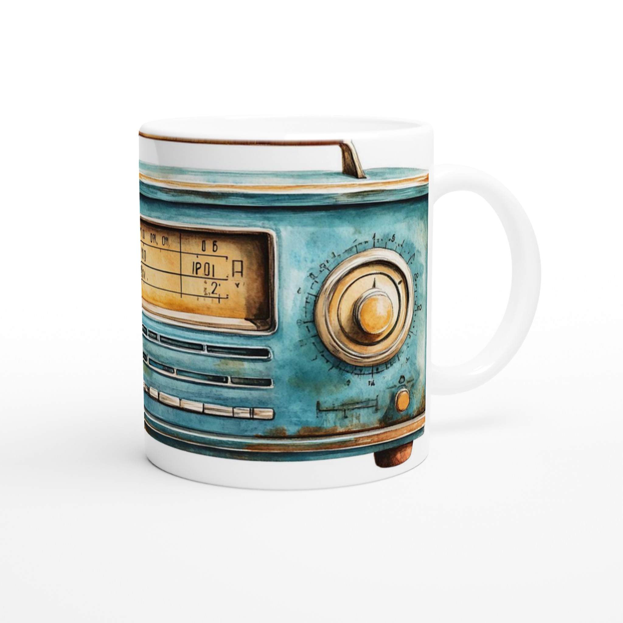 Nostalgi i Akvarell: Vintage Radio Keramikmugg – Din Kaffepaus med en Touch av Retrocharm 9 014f02de-f88d-493f-b1ee-561e38d4ca7b