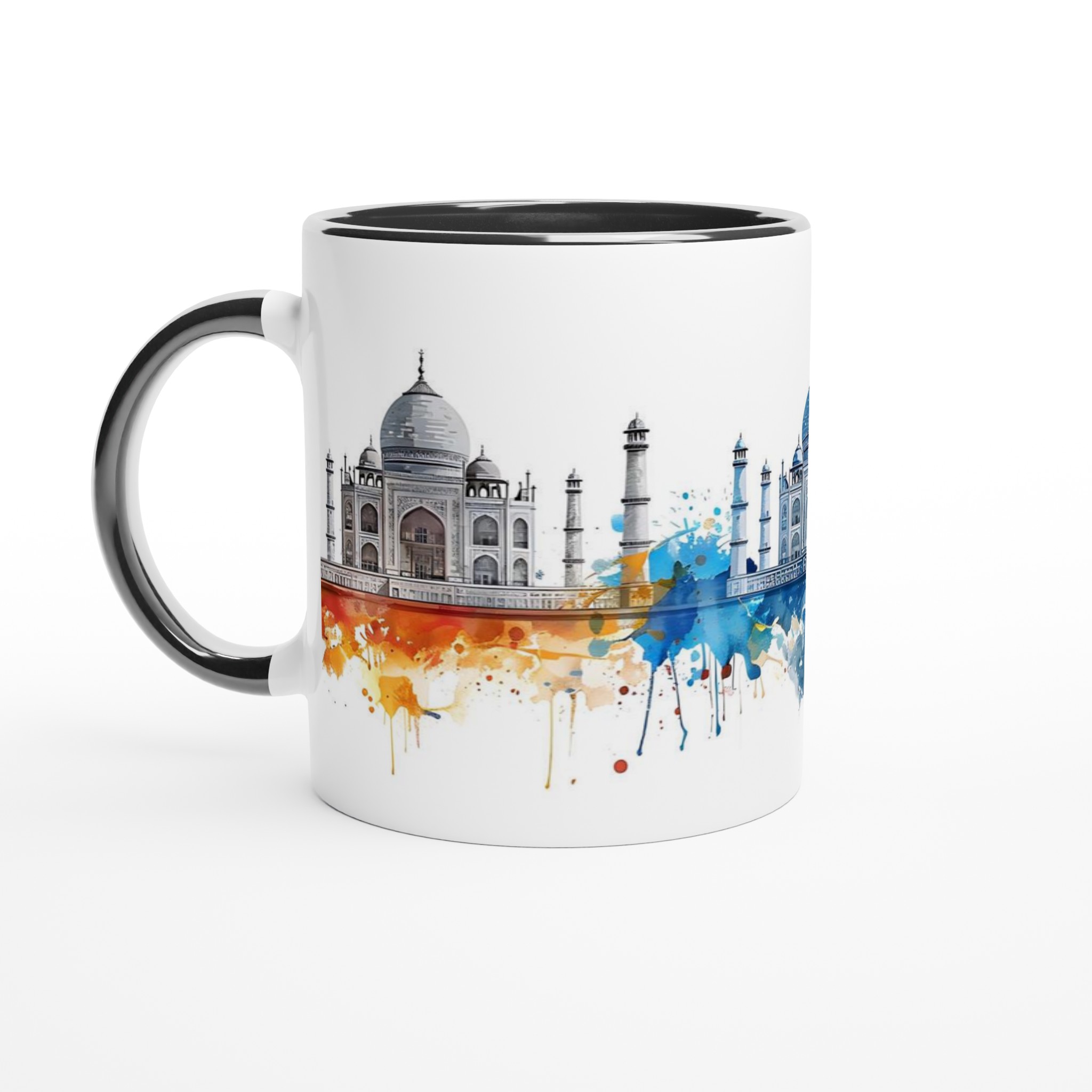 Taj Mahal Akvarell Mugg – Kulturell Skönhet i Levande Färg, 11 oz Keramik Mugg 4 0168a3fe-2c0d-4552-9213-02553dc628e5