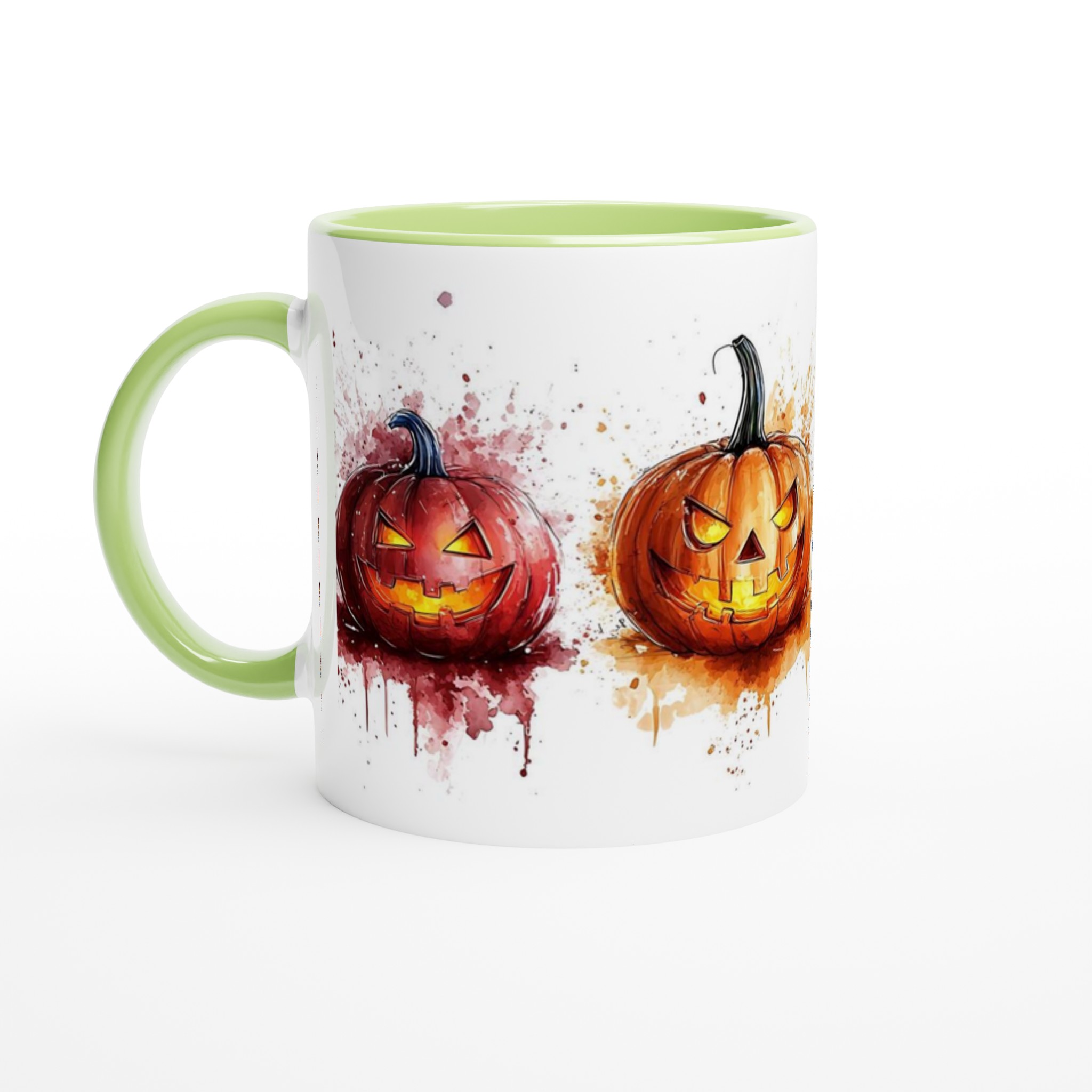 Spooky Pumpkins Akvarell 11oz Keramisk Mugg – Halloween Design i Flera Färger 7 019b10a5-ae7d-4e90-9d56-7a4521811fbe