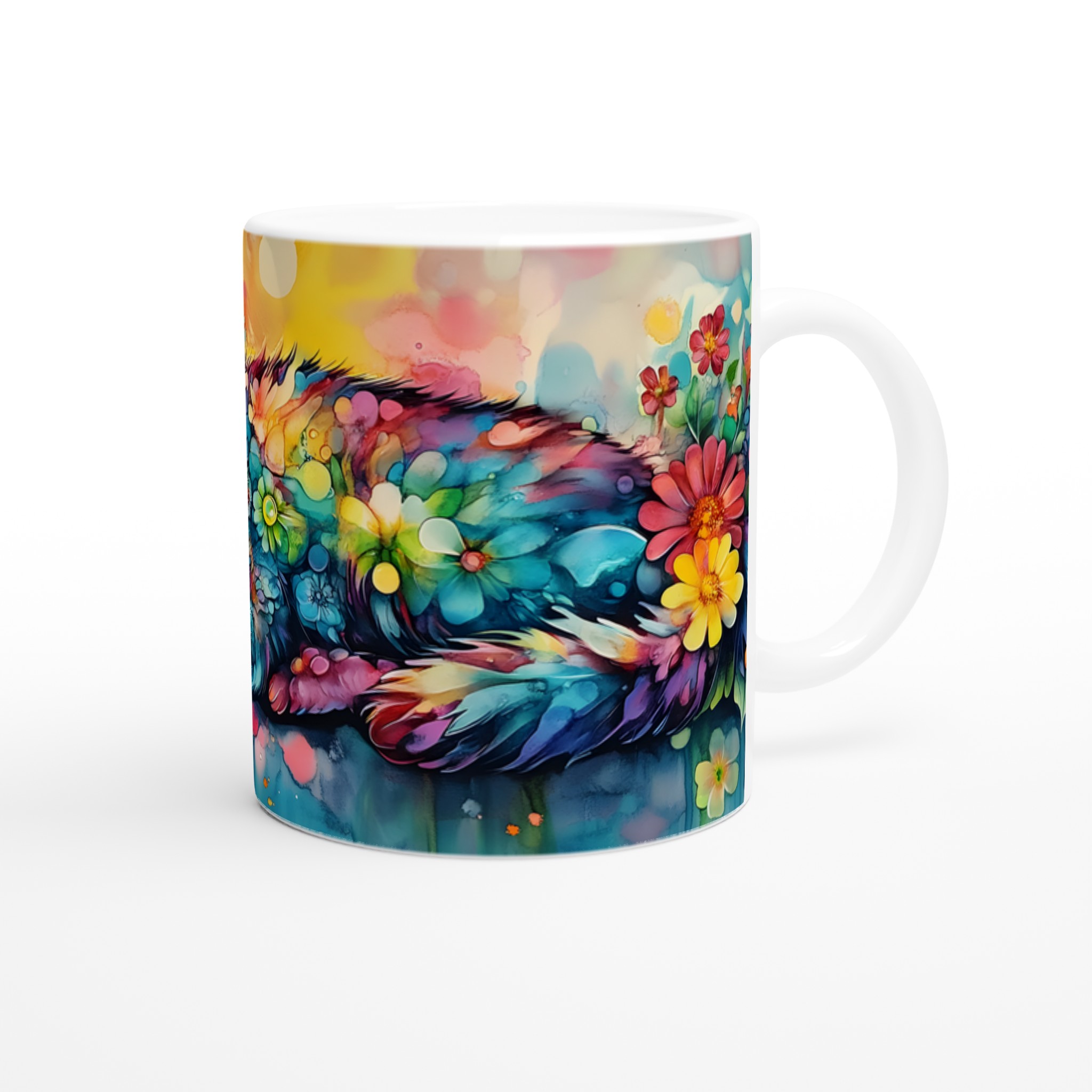 Färgsprakande Drömkatt Keramikmugg – 11oz Konstnärlig Kaffekopp i ditt val av 7 nyanser 9 01dab3d0-8e6f-475f-8bd8-1df8397e094f