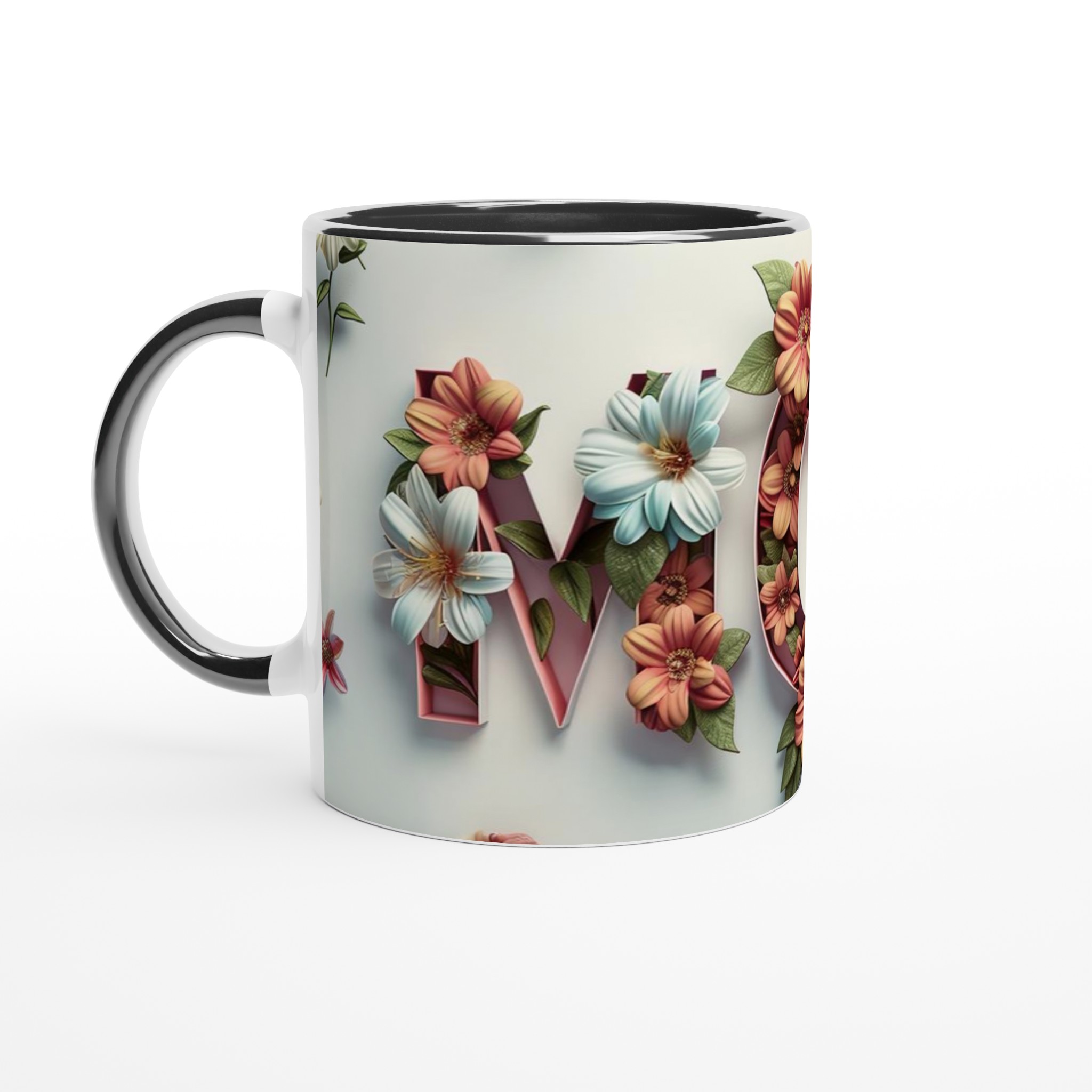 Vit 11oz keramisk mugg med blomstrande motiv – välj din perfekta färg 4 01e13900-0d61-4190-a32a-3f96e0613545