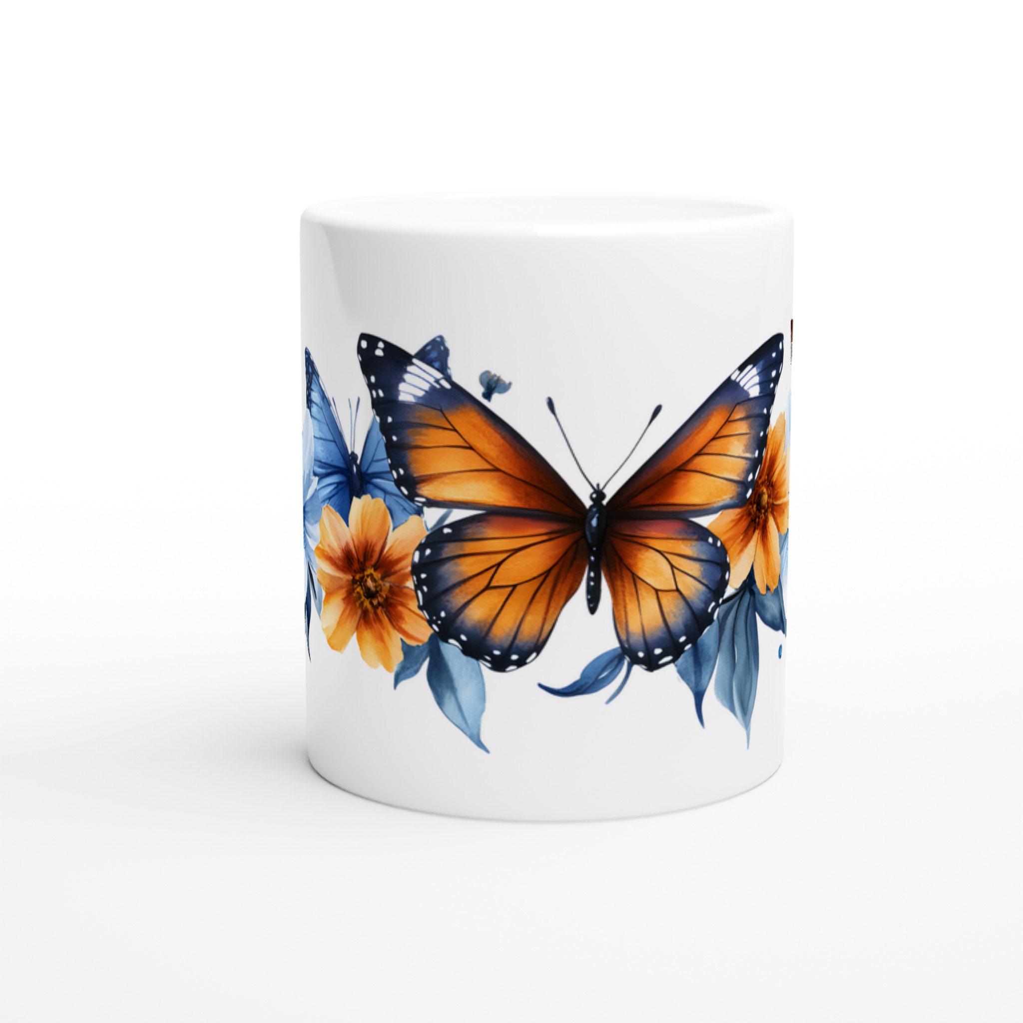 Fjäril och Blomsterprakt – 11oz Keramisk Mugg för Färgglada Kaffestunder i Valfri Färg 8 01e90cb1-4d8d-48ae-a07d-12edea16ee58