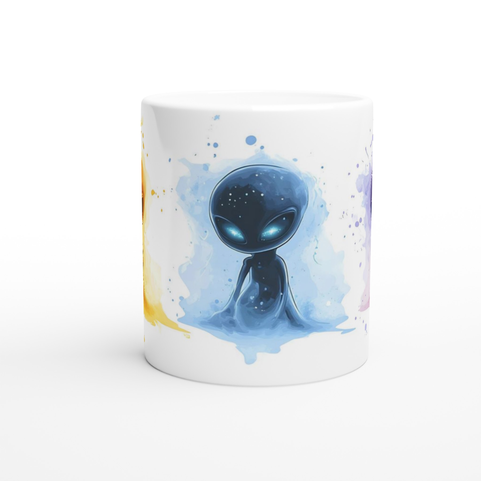Kosmisk Kompis Mugg – En Färgsprakande Extraterrestial Vän för Din Kaffestund i Valfri Keramikfärg 8 01f3c758-dada-4ce0-9437-97e3922303b8