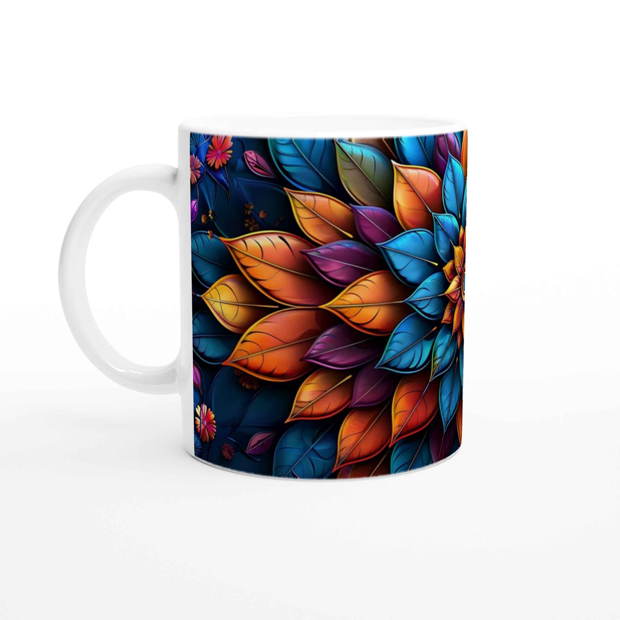Färgglad Mandala Keramikmugg - 11oz, Välj bland 7 Livfulla Färger 1 021e3ed7-399e-4acf-9bfd-e4edf5b5babb