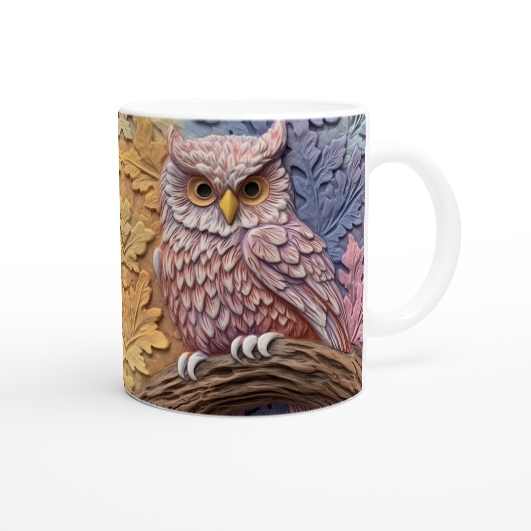 Elegant Keramisk Mugg med Ugglemotiv i Dova Pasteller – Välj Din Färg 9 024a304a-a21c-4ef4-886e-373ca4368b7f