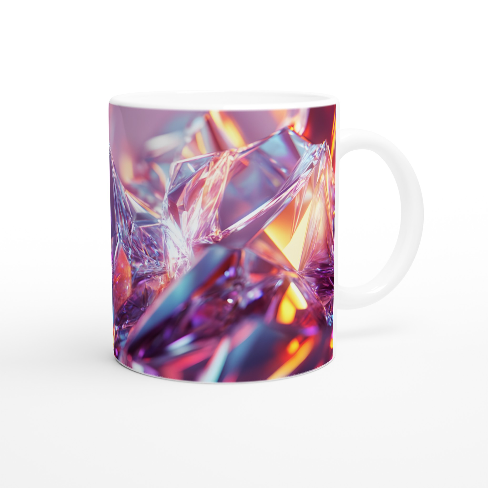 Glittrande Kristallmugg – 11oz Keramikmugg i en Regnbåge av Färger 9 02846022-6091-4849-874c-9d2de3bc9f2b