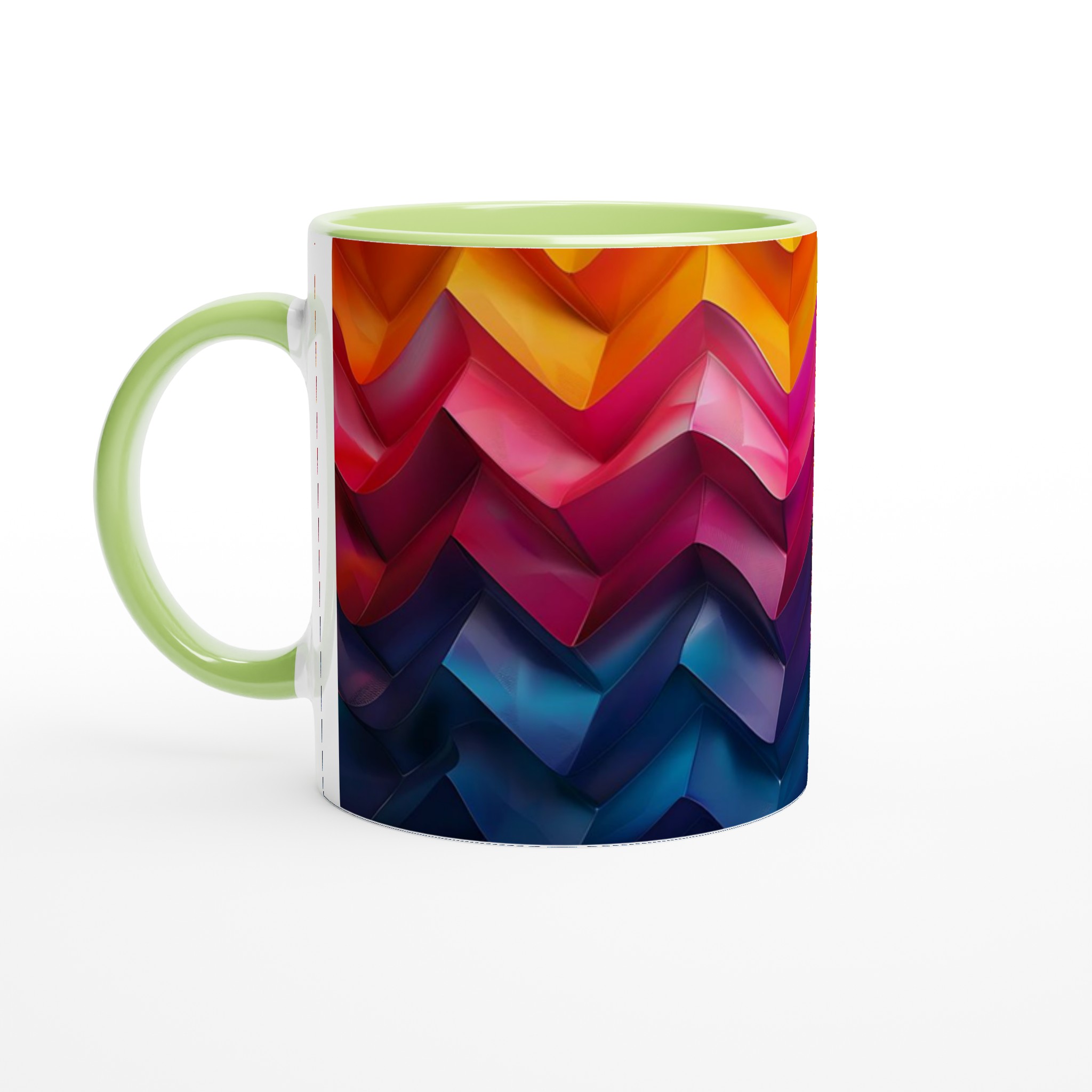 Abstrakt Våg Keramikmugg - 11oz Vibrant Konstnärlig Design i Ditt Val av Färg 7 02892e04-fa6d-46d1-916f-7e4c7cc46e79