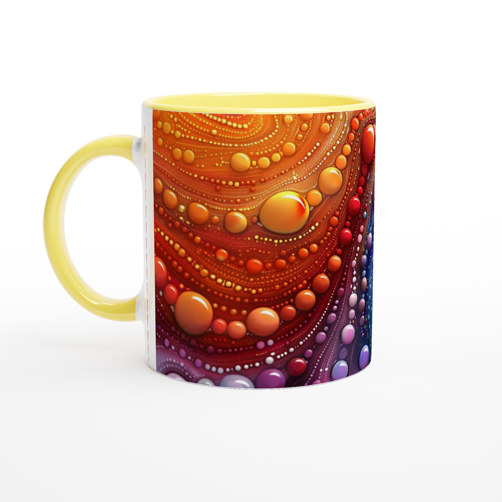 Abstrakt Färgglad Bubbelmugg - 11oz Keramikmugg i ditt Val av Sju Livliga Nyanser 3 029d3e5c-14fc-420e-b56c-1bca1d7d876d