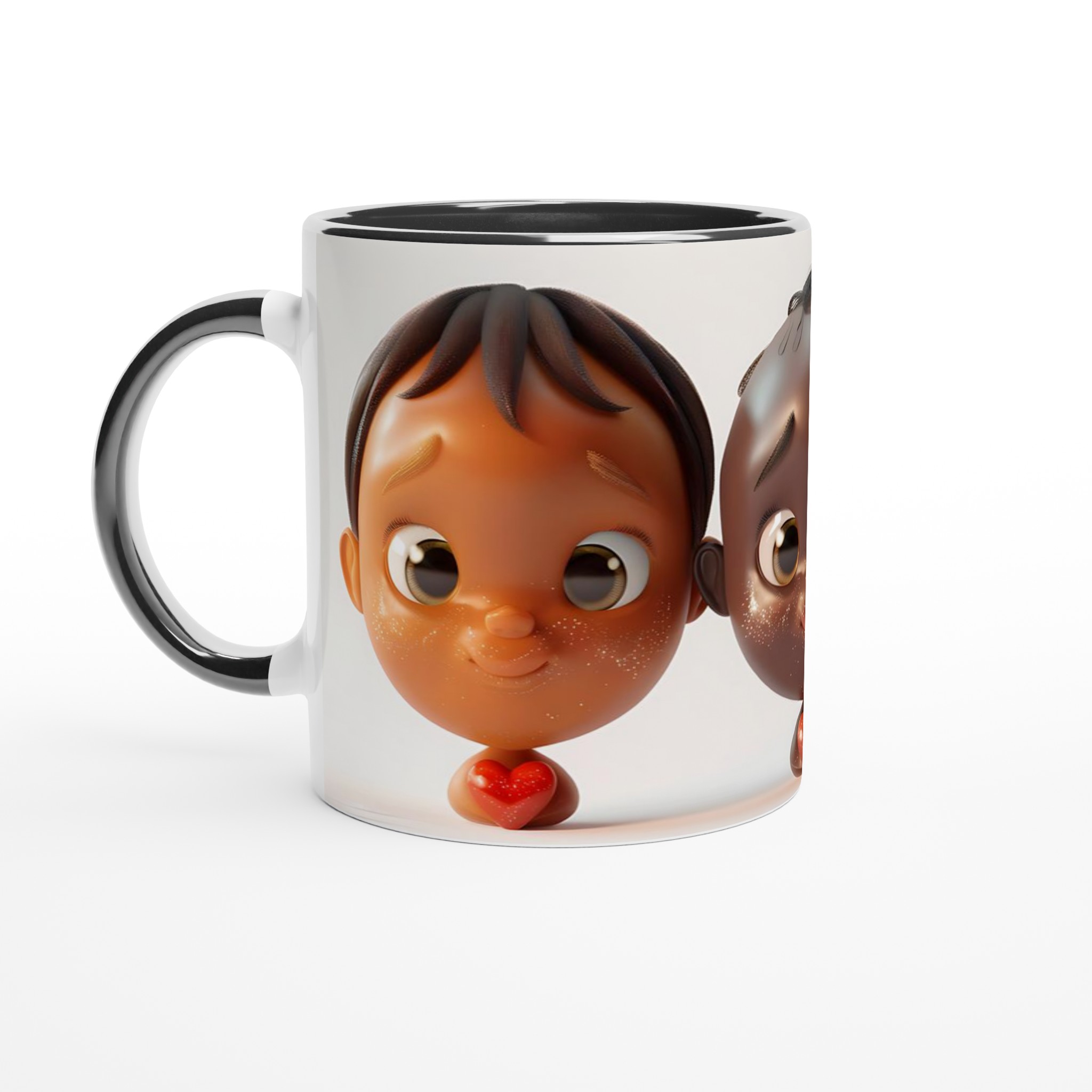 Kärlek & Mångfald 11oz Keramikmugg – Barnansikten med Hjärtan i Ditt Val av Färg 4 02a6d1f4-8527-475f-86b0-07b2f4ea9f20