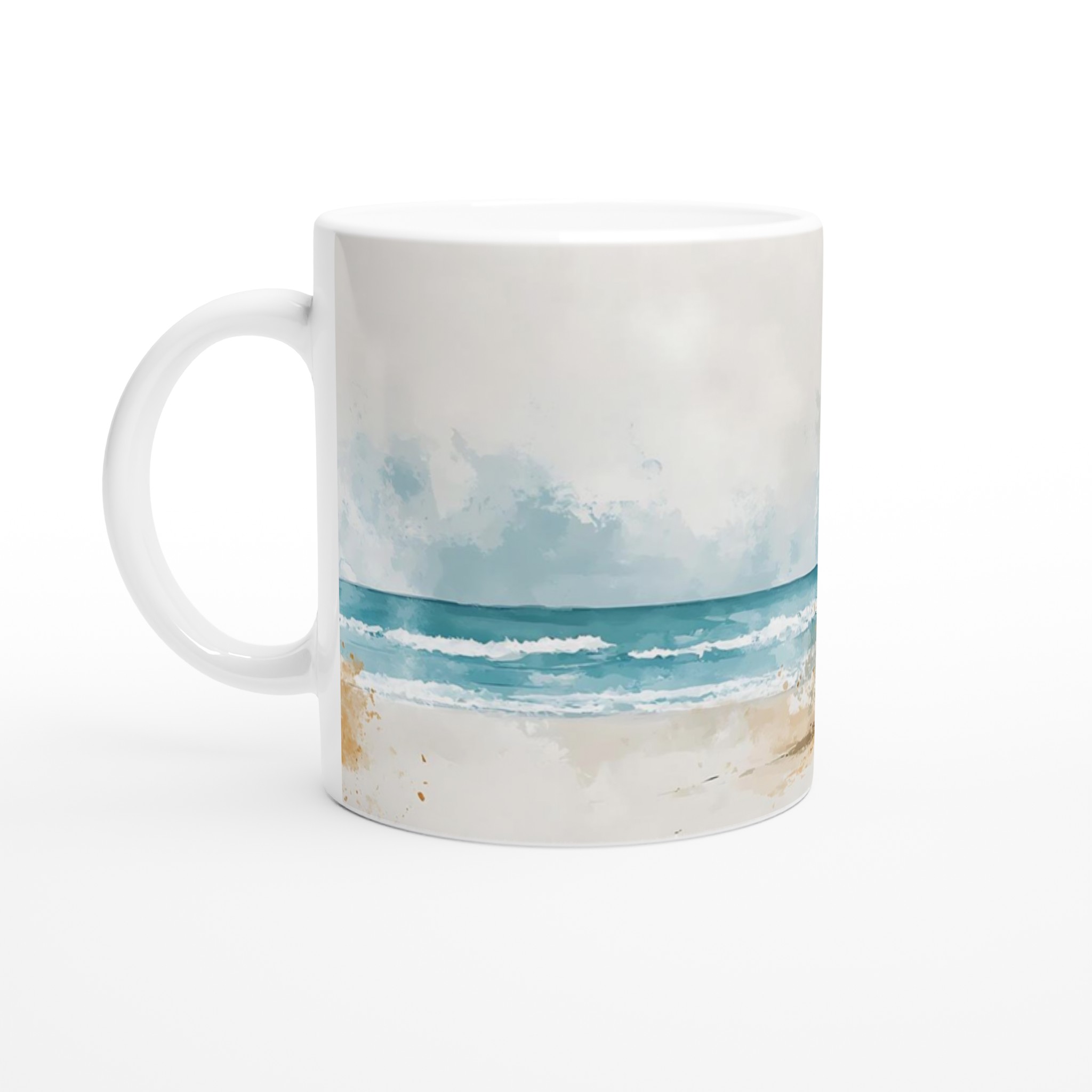 Semester & Strand Keramikmugg - 11oz, Levande Akvarellstil för Din Kaffestund 1 02b22eb7-2363-4d67-865d-7e2950fa6ba9