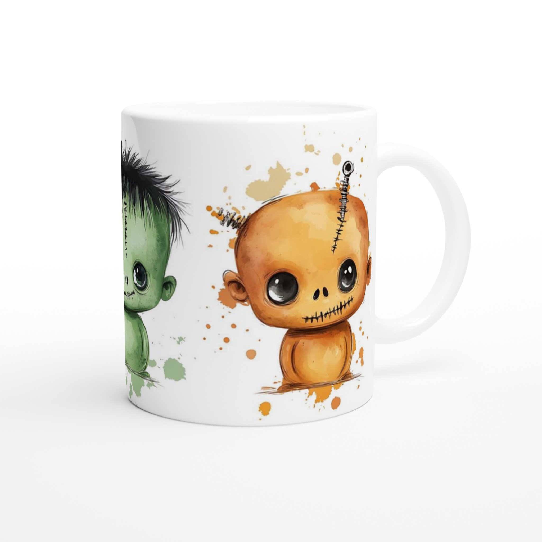 Söta Monster Vattenfärgsmugg – 11oz Keramisk Mugg för Kaffe & Te i Flera Färgval 9 031500e2-6570-44da-b9a5-caad52c047a8