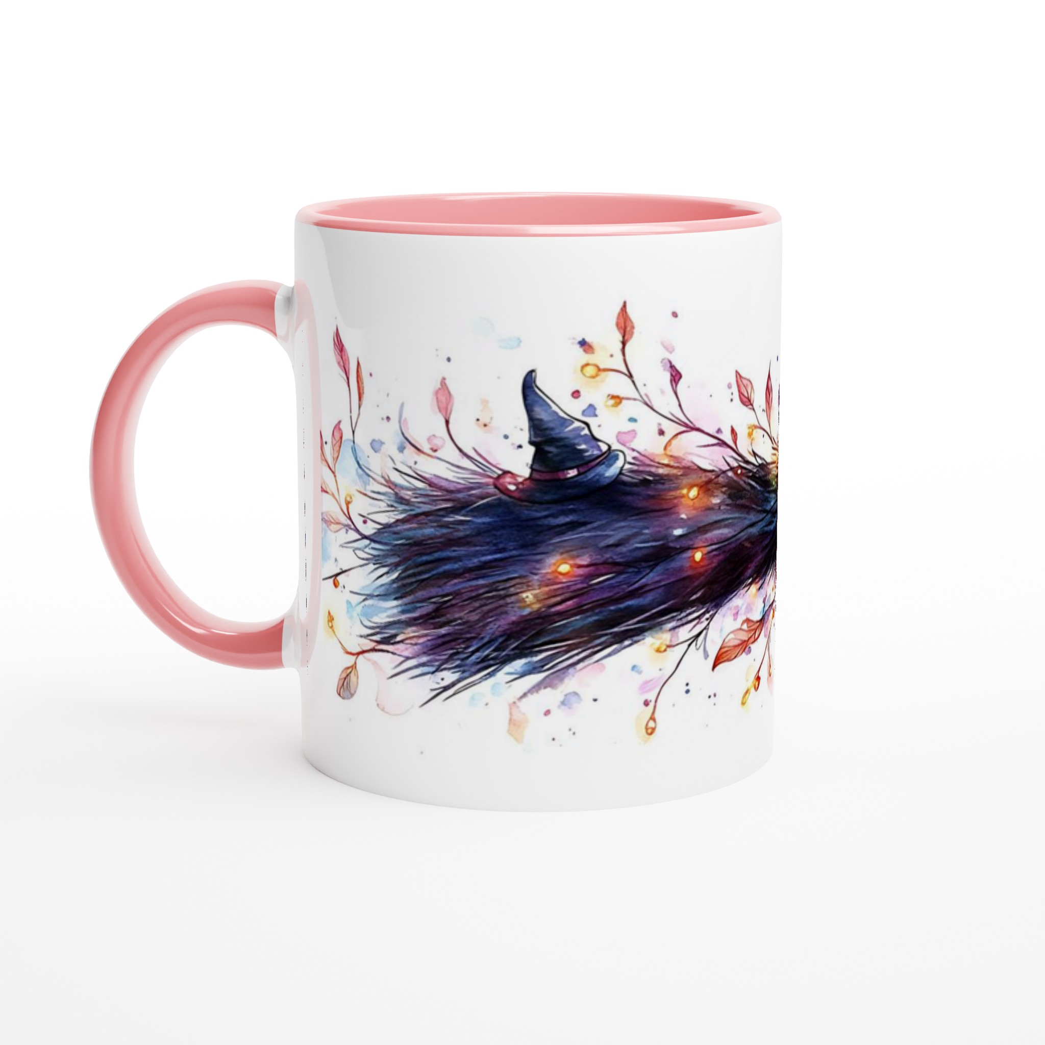 Magisk Häxkvast Mugg - 11oz Keramikmugg med Akvarelldesign & Personliga Färgval 6 033c6ffc-5a04-4ff6-839c-7e20da86e29f