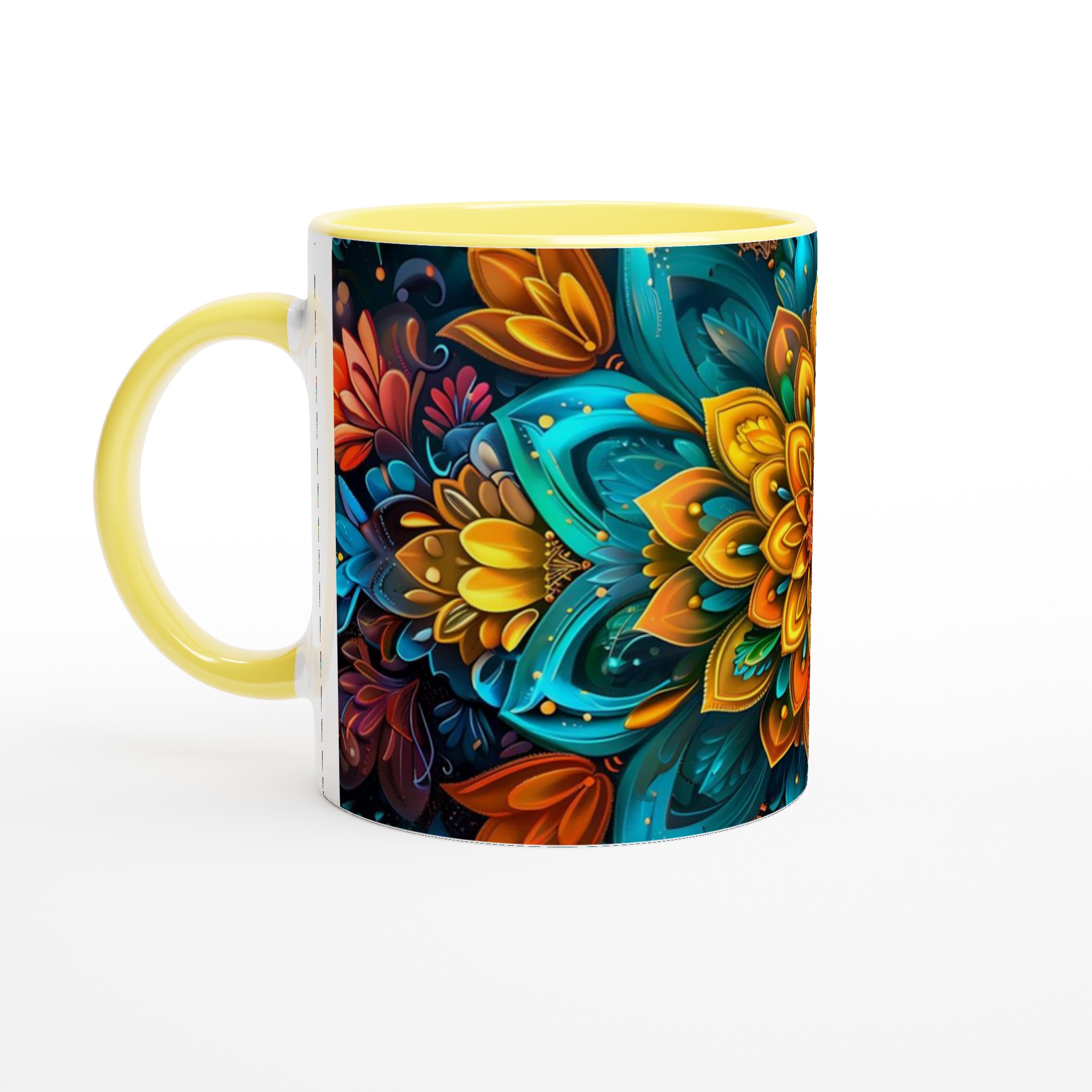 Abstrakt Mandala Keramisk Mugg – 11 oz i Valfri Färg, Diskmaskinsäker 3 038ac76b-29cf-42de-b688-9b34a970de87