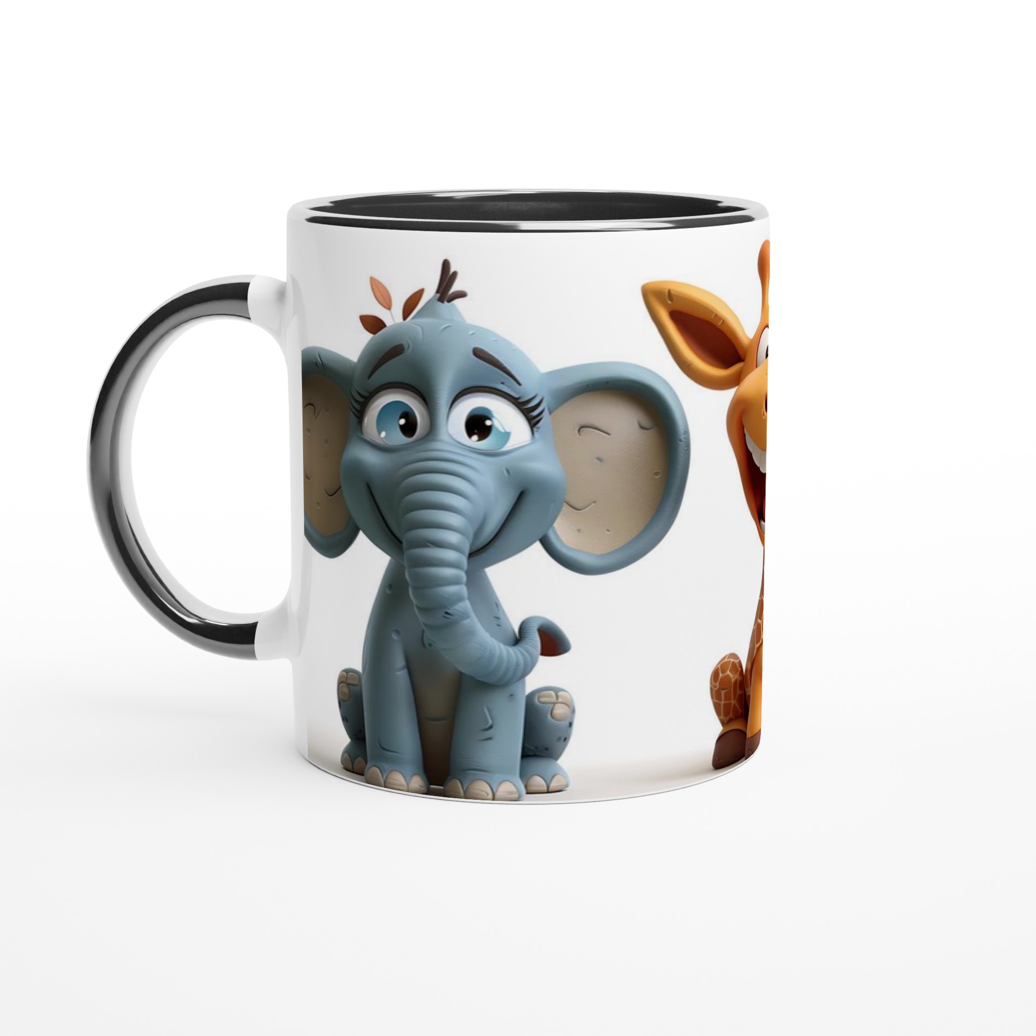Söta Djurmotiv Mugg – Leende Giraffer & Elefant – Välj Bland 7 Keramiska Färger 4 039633aa-980c-4266-ba2a-399a96033e66