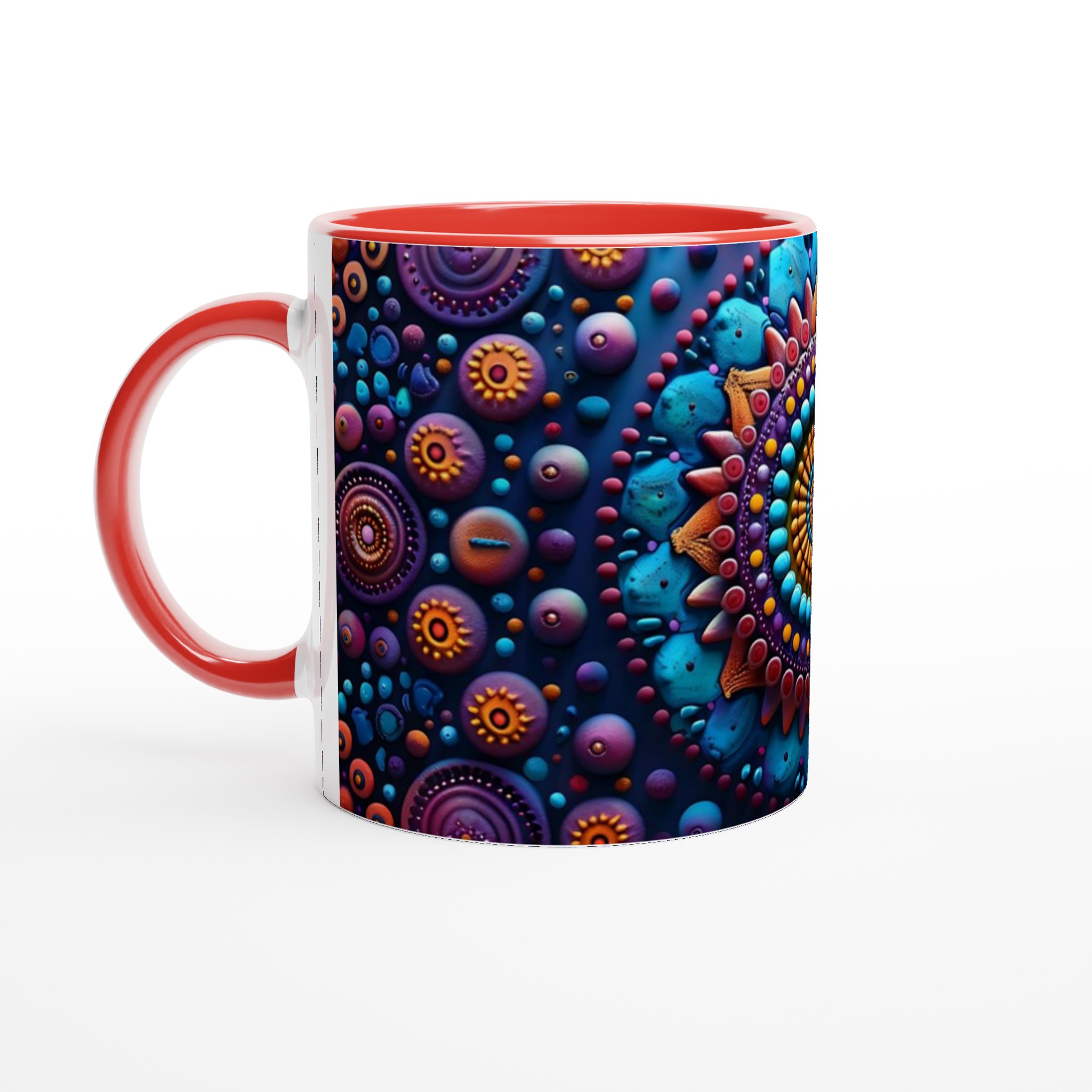 Kosmisk Mandala Keramikmugg - 11oz, Levande Design i Valfri Färg 5 039ba8d4-1e6b-4924-9980-3cb9f9c7ec5d