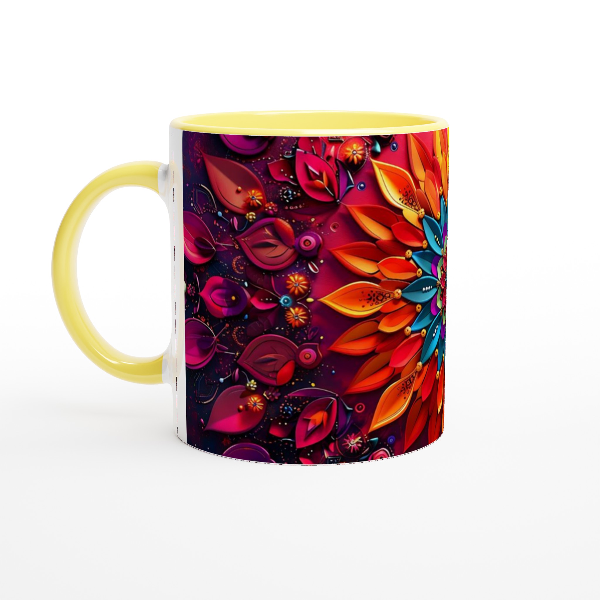 Abstrakt Mandala 11oz Keramisk Mugg - Livfull Design & Premiumkvalitet för Kaffe, Te eller Varm Choklad 3 03e06ac2-464f-4418-94a7-1ff482dfb9b6