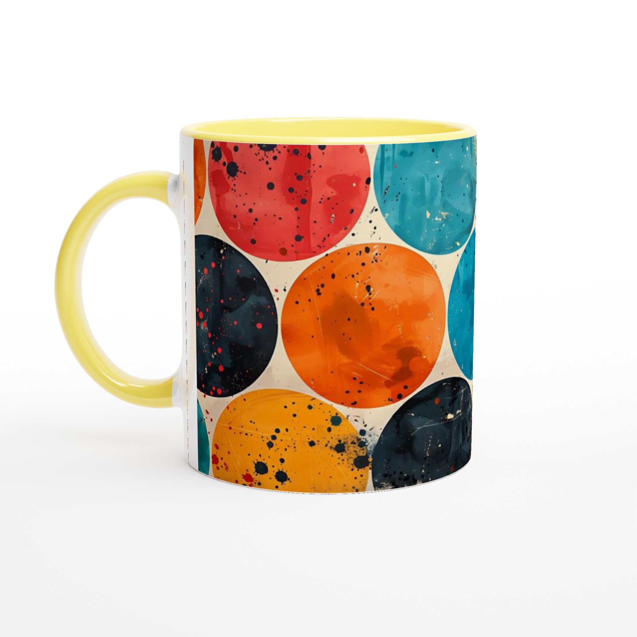 Retro Abstrakt 11oz Keramisk Mugg – Konstfulla Cirklar i Livfulla Färger 3 03eeb0db-a20a-4ae4-80e2-09eea3e68e18