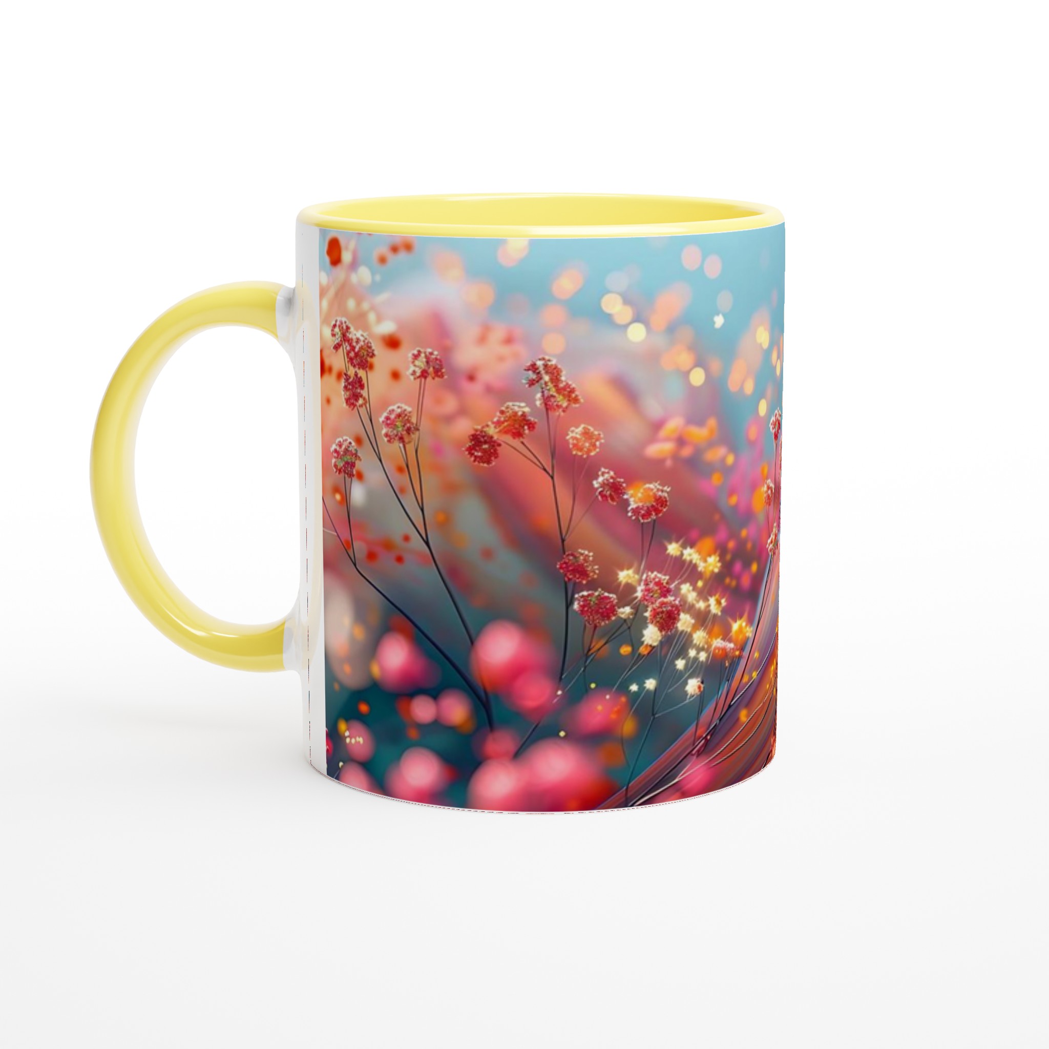 Färgsprakande Blomsterdröm: 11oz Keramikmugg i ditt val av sju livfulla färger 3 03fd5db6-8cd1-4f34-a0f3-e180944fb7a5