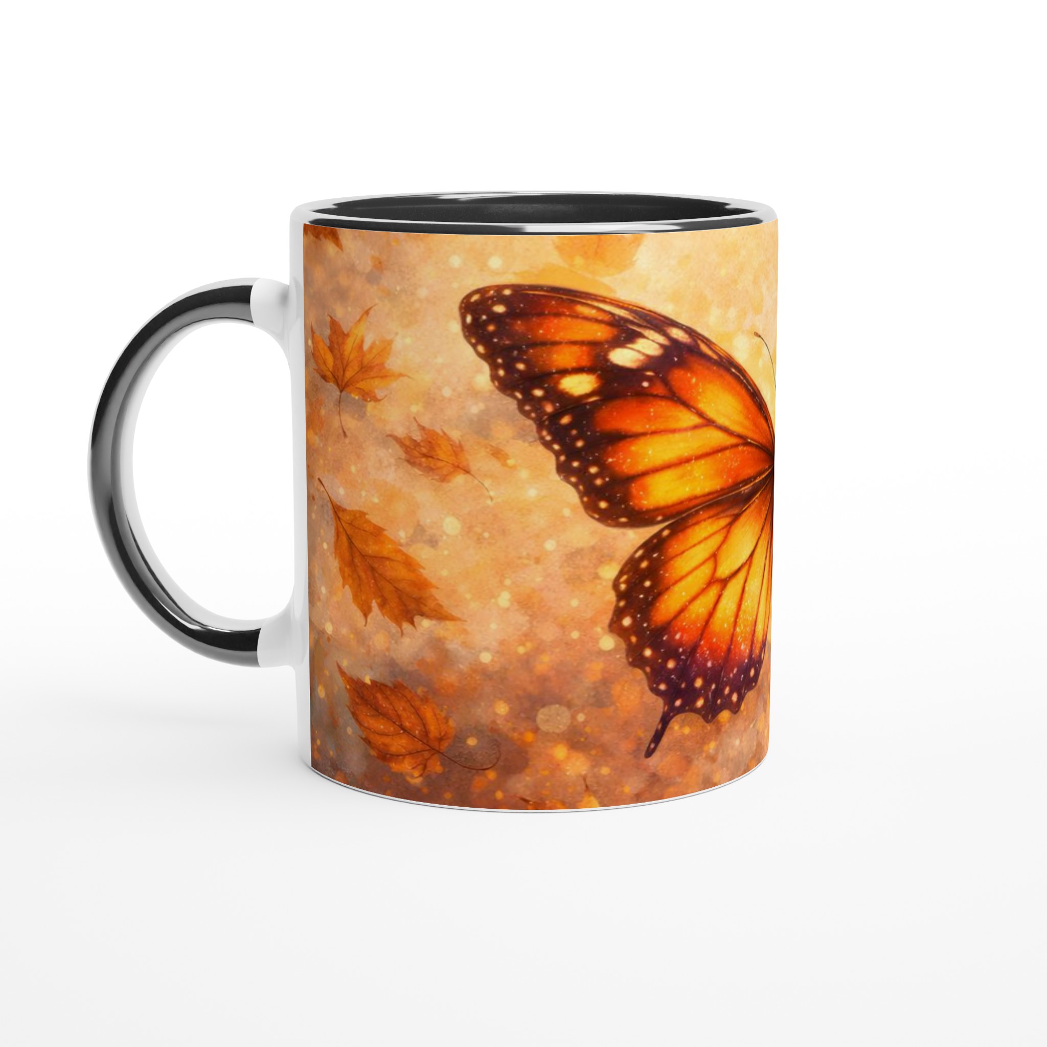 Vit 11oz Keramisk Mugg med Glödande Fjärilsdesign i Fem Vackra Färger 4 044df955-18d4-49d2-b9c6-41f3dbeba29b