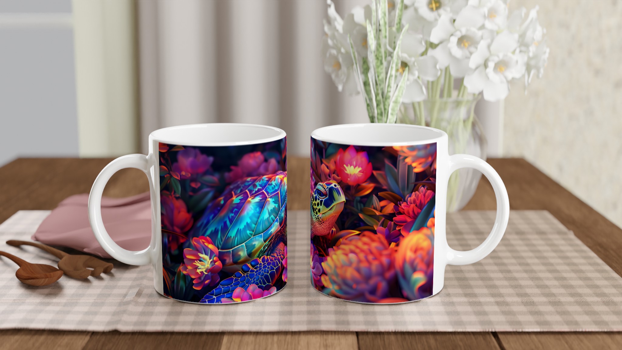 Mångfärgad Havssköldpadda 11oz Keramisk Mugg – Levande Kaffeupplevelse i Ditt Val av Färg 10 045235fb-5da7-42a1-b3e6-fd79d0cf2857