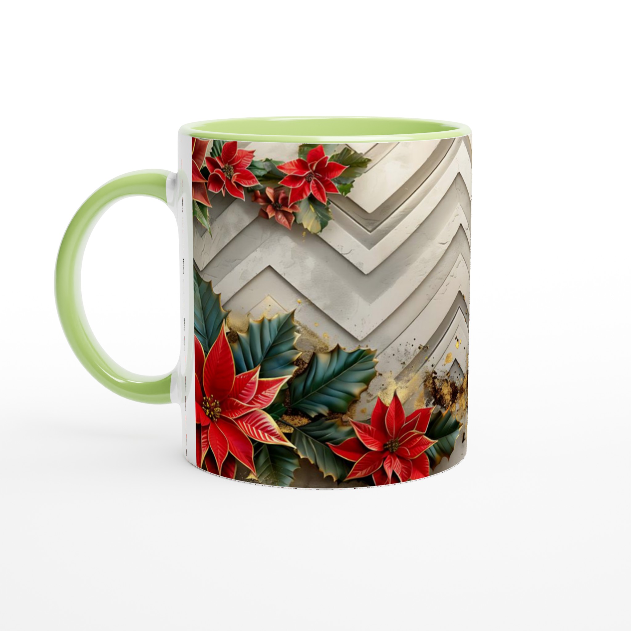 Vit 11oz keramisk mugg med julig prydnad i din favoritfärg 7 045620d6-2207-46d2-a7d5-fa34fa1810cc
