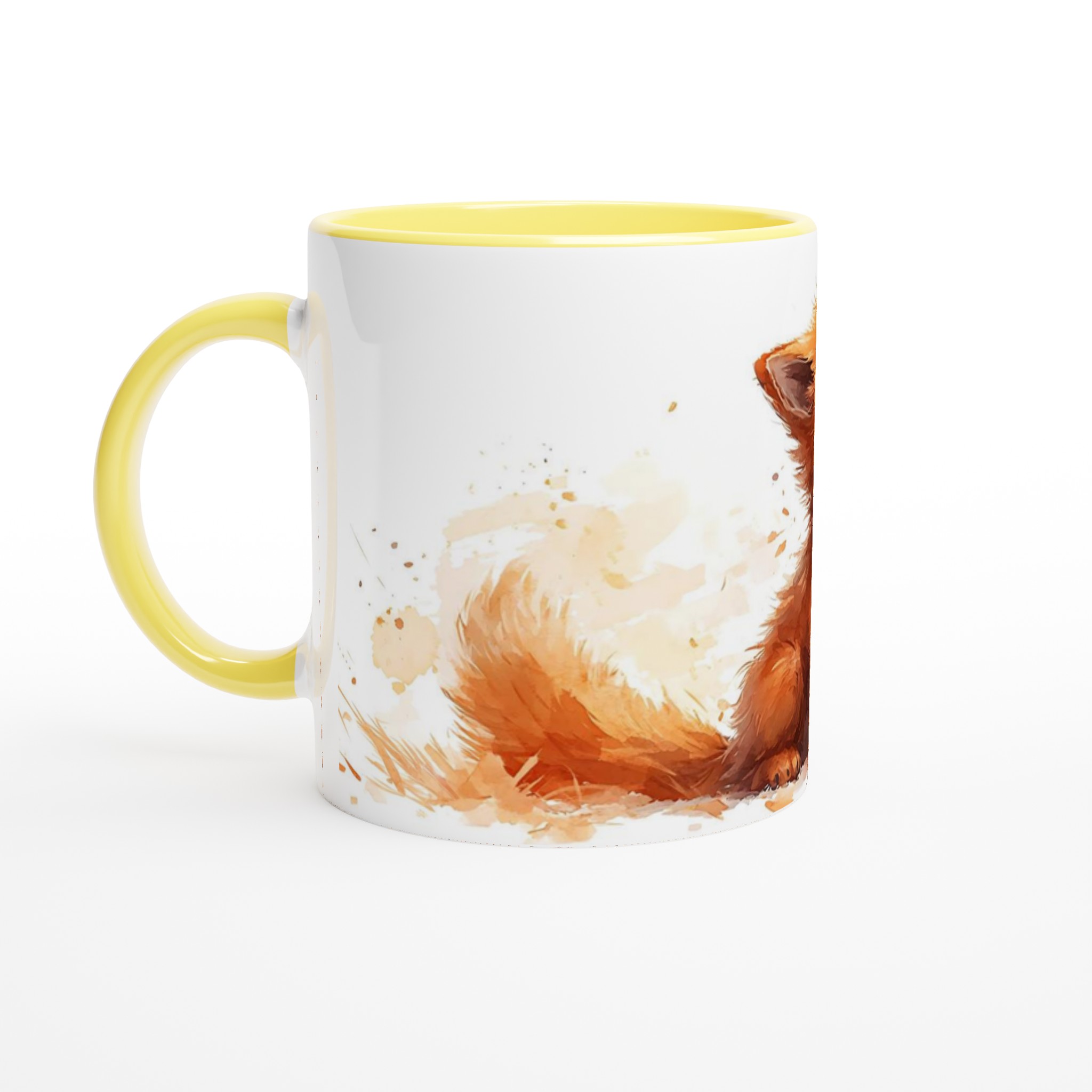 Söt Vattenfärg Rävmugg – Vit 11oz Keramisk Mugg för Kaffe & Te i Flera Färger 3 045a3ef9-eaaa-42b1-9bcd-2b39ba1f6089