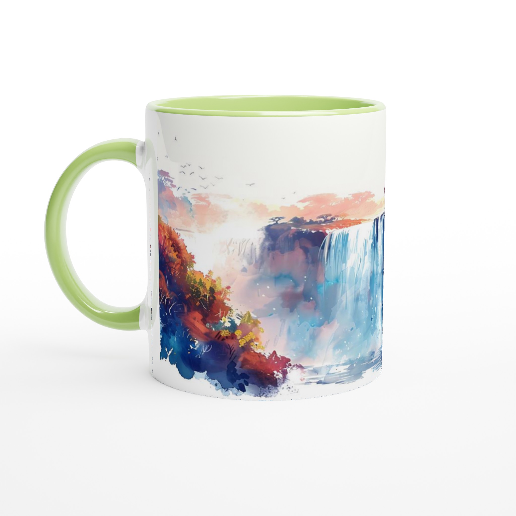 Akvarell Vattenfall Keramikmugg - 11oz konstnärlig mugg i ditt färgval 7 04634dad-df41-47b7-aed0-22214361f8a8