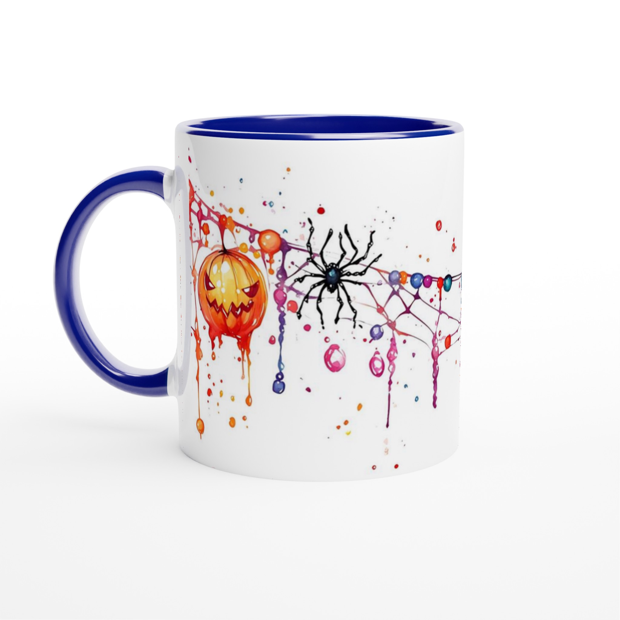 Läskig Rolig Halloween Mugg – Levande Akvarell Jack-o'-Lantern Design 2 046e5230-163d-4397-9e09-931d546ba958