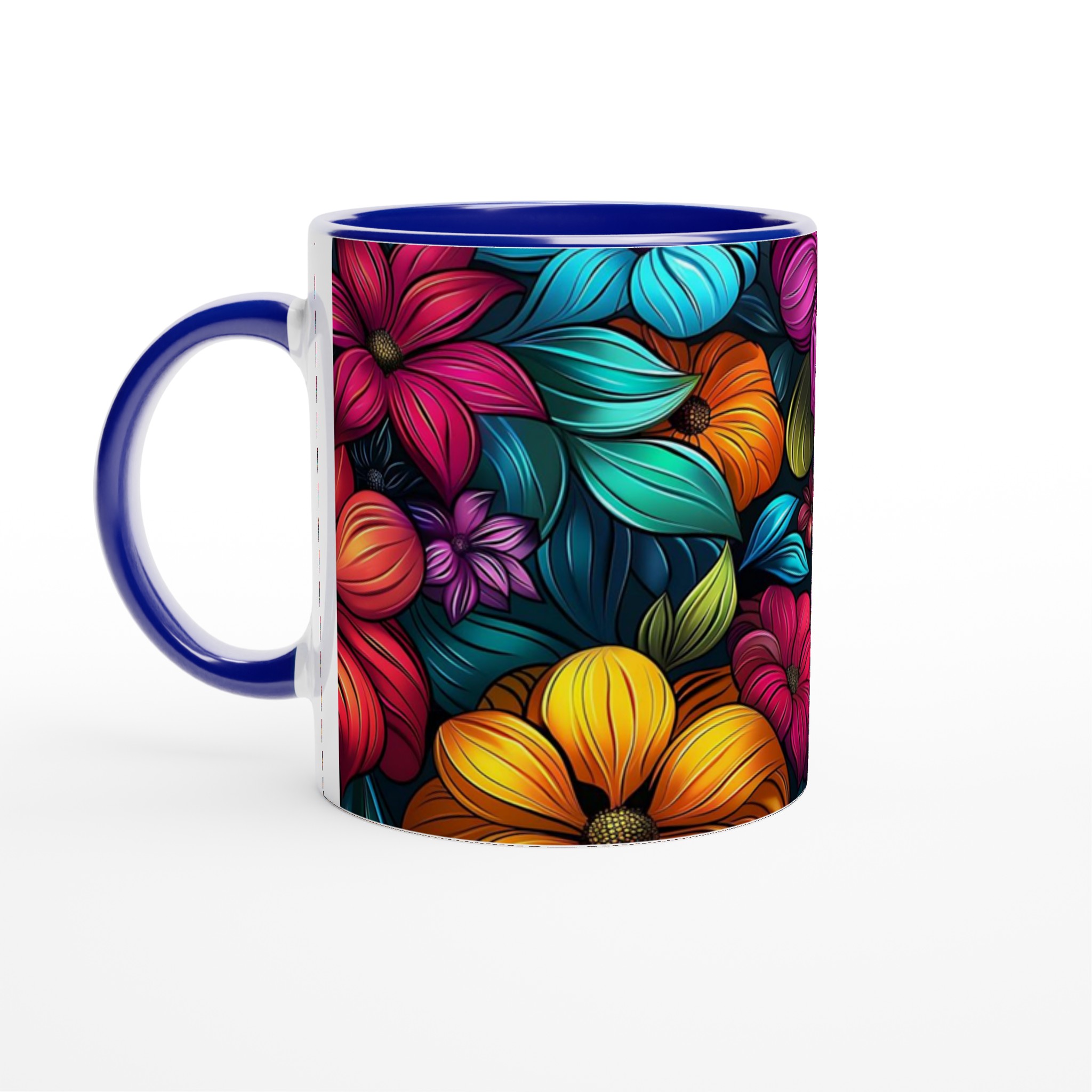 Tropisk Blomster Mugg - Livfull Keramisk Kaffemugg med Färgstark Design, 11oz 2 04843a31-876c-4880-9360-3ae9cf62066d