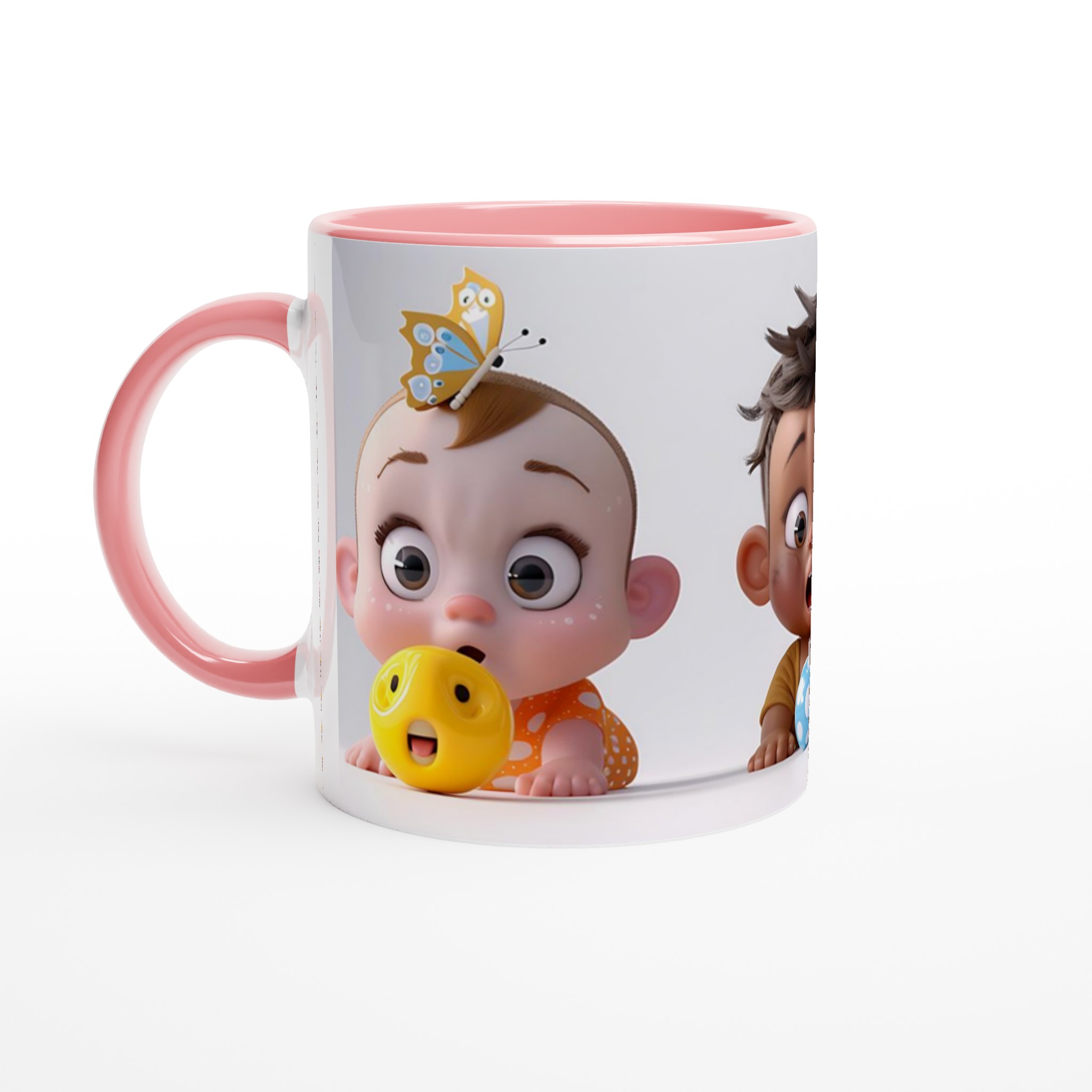 Söta Lekkamrater Keramikmugg – Glada Babymotiv & Djur för Din Kaffe- eller Teupplevelse, Välj Färg! 7 049917eb-5341-49e5-babc-45d4140edcd2