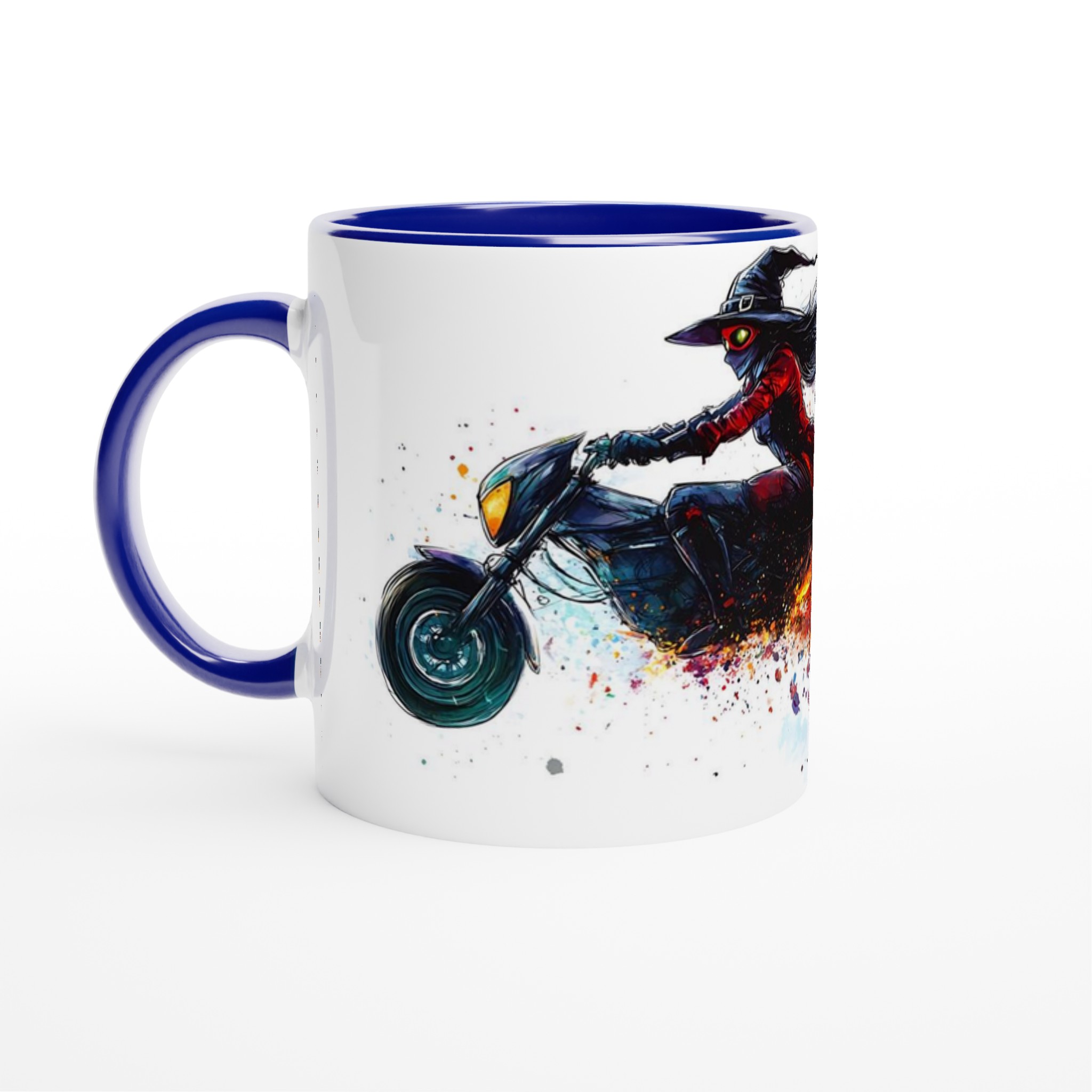 Witch on Fire Motorcycle 11oz Keramisk Mugg – Unikt Motiv i Ditt Val av Färg 2 04ab2198-bdaf-4f8f-881b-1b542ab61b4e
