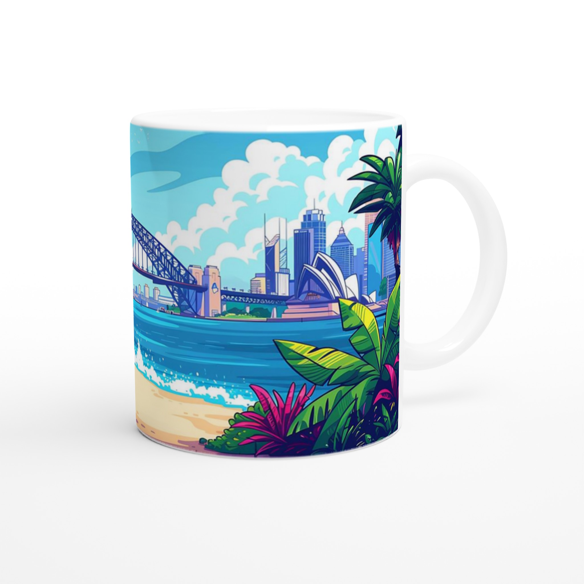 Sydney Harbor Bliss: Vibrerande keramikmugg i ditt val av färger – 11 oz 10 0505ce2b-60ff-4f3d-9e6e-994798666630