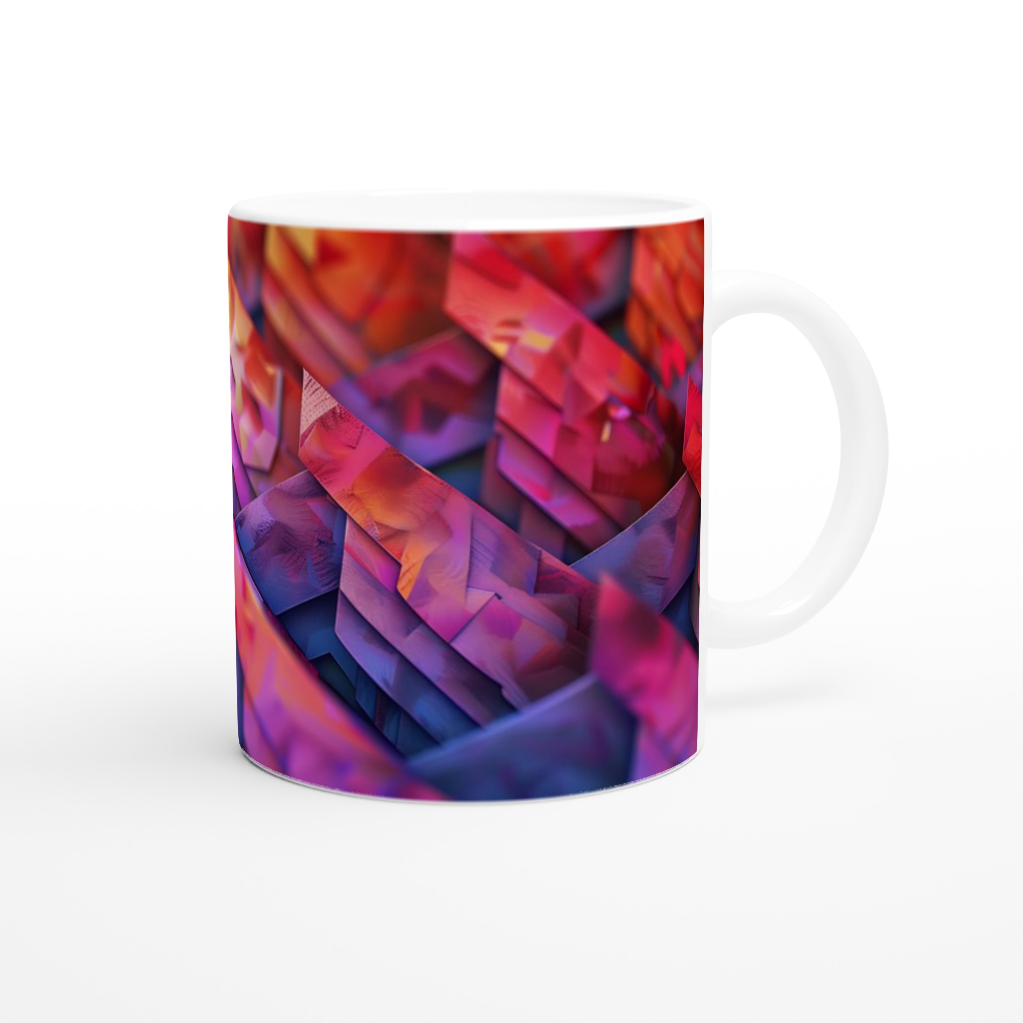Abstrakt Mosaik Keramisk Mugg – Konstfull Design i Väljbara Färger, 11oz 9 050b5845-27a5-4648-a39b-00cace483707