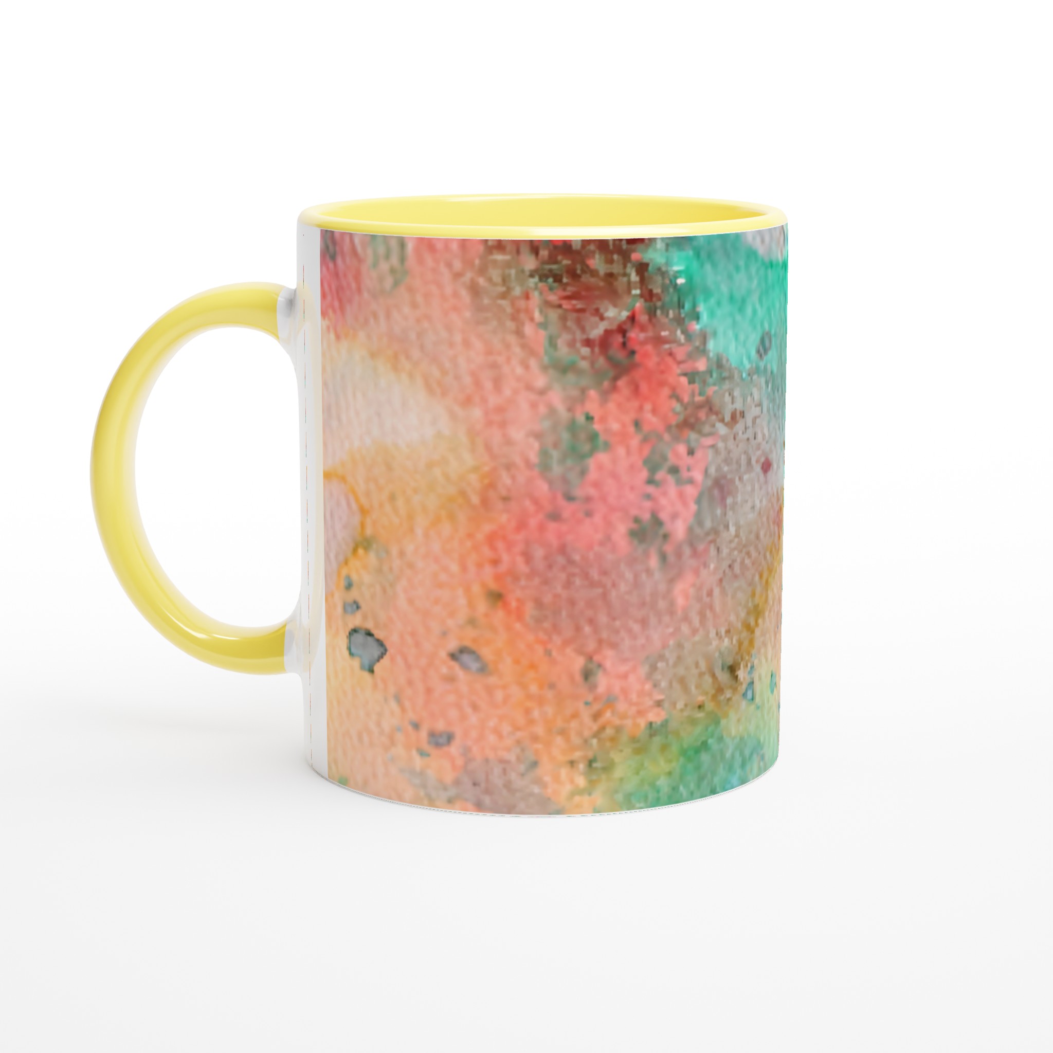 Abstrakt Akvarell Mugg – Färgglad 11oz Keramikmugg i ditt val av 7 nyanser 3 052de905-dcf2-423a-9bcd-f6802c13a0be