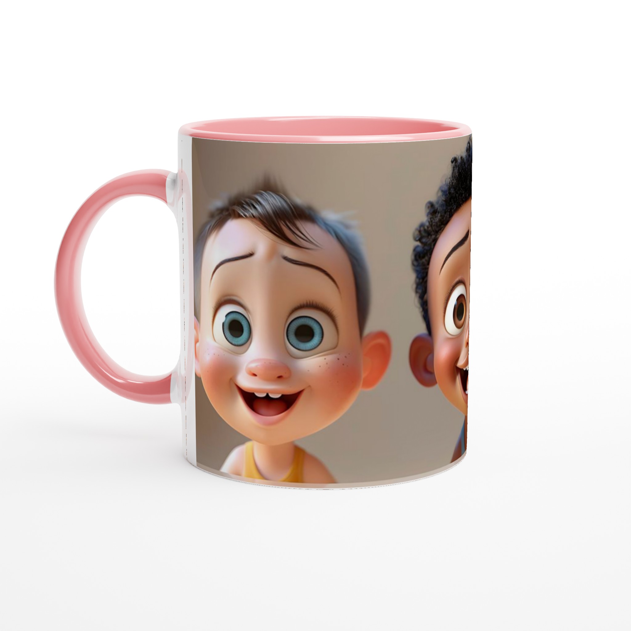 Glad Barngrupp Keramisk Mugg - Rolig Design för Familjen i 7 Härliga Färger 6 05302443-64ba-4a7a-887e-0d4c72e7746e