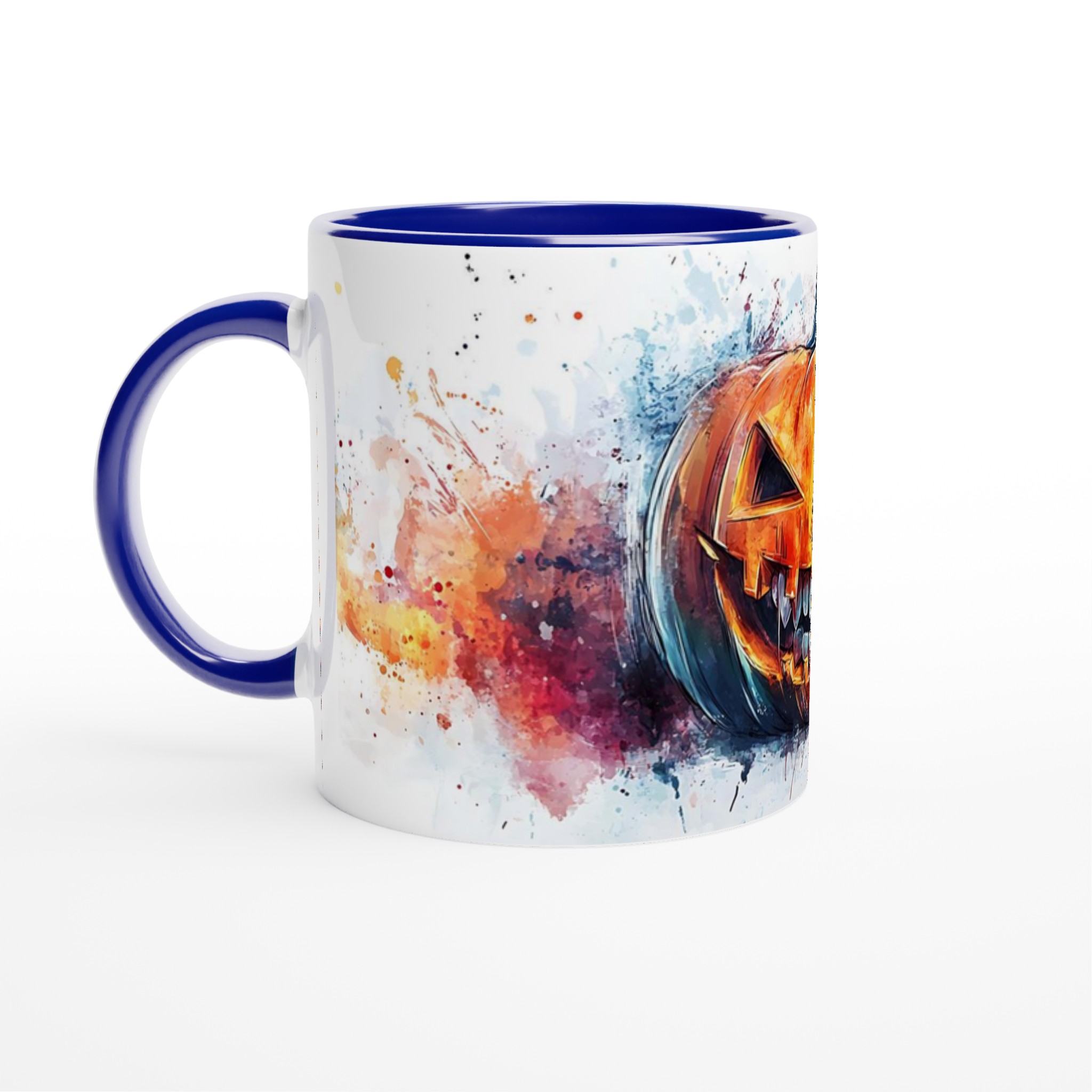 Spooky Watercolor Pumpa Mugg – Levande Halloween Konst Keramikmugg i ditt val av 7 färger 2 05390523-6cbe-4209-8795-b4fc170d9957