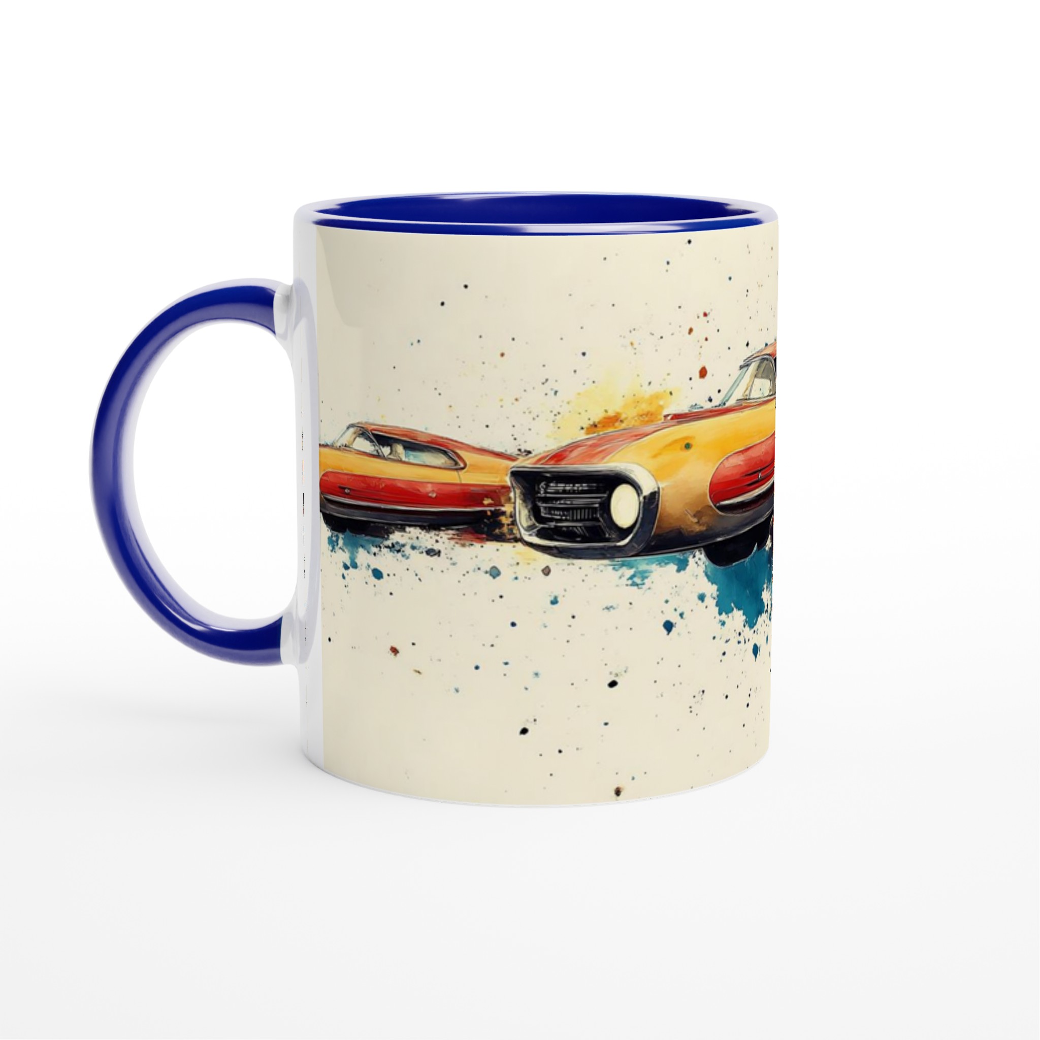 Retro Racing Art Mugg – 11 oz Keramikmugg med Dynamiskt Bildtryck i Flera Färger 2 057868c9-bbea-4a32-b1c5-d70c4aeaee3a