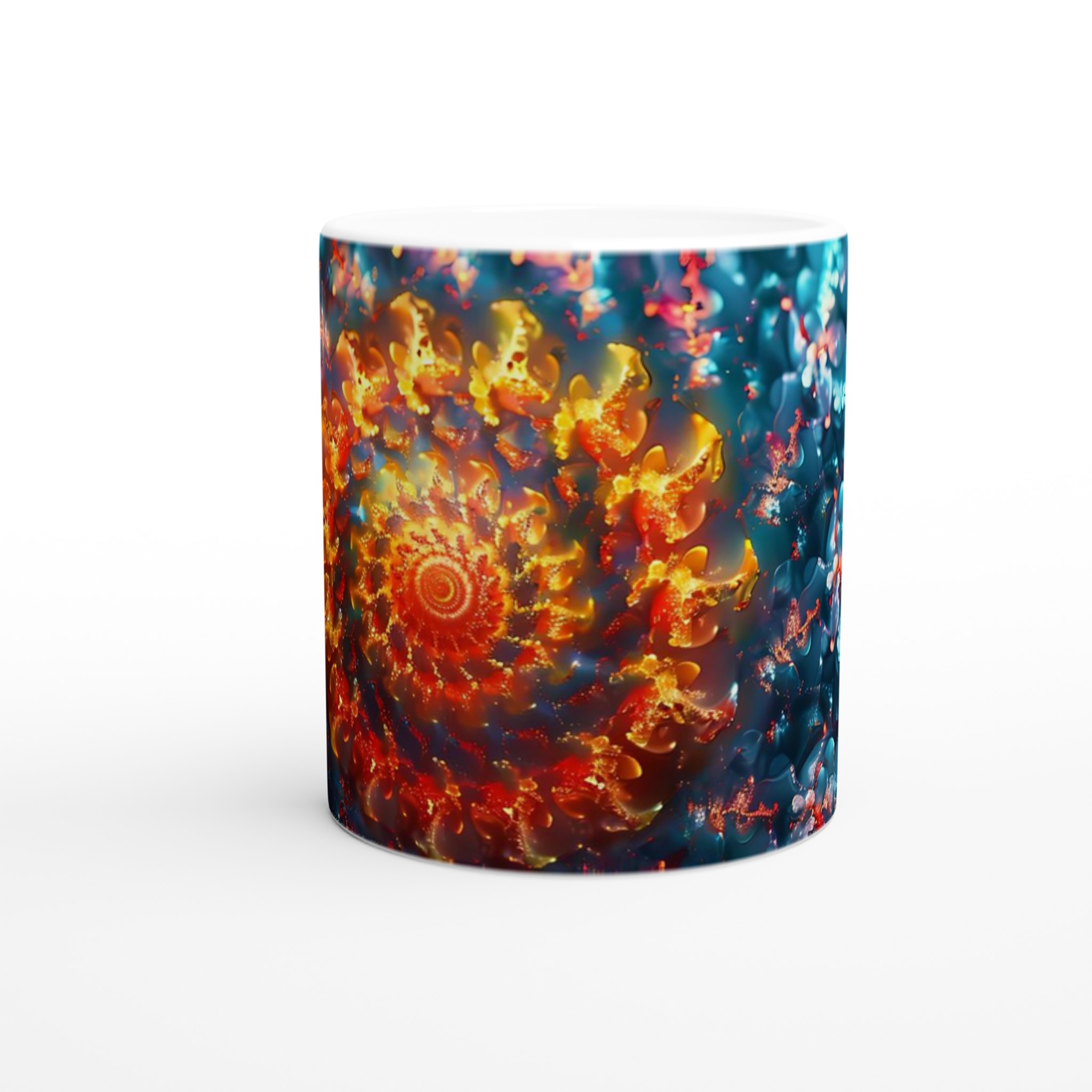 Abstrakt Spiral Keramikmugg - 11oz, Välj mellan 7 levande färger för din unika stil 8 05c6cd80-196c-40b7-9b89-3e7a6f91fb8e